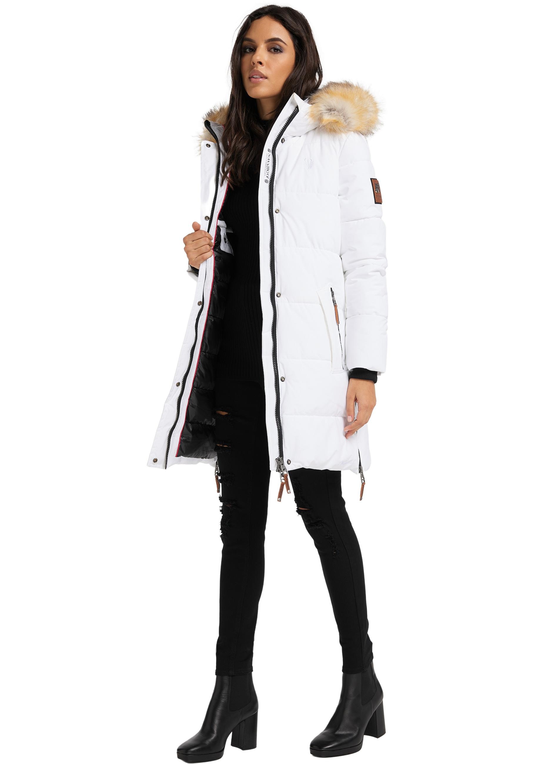 Navahoo Wintermantel "Halina" modischer Damen Winter Steppmantel mit Kapuze günstig online kaufen