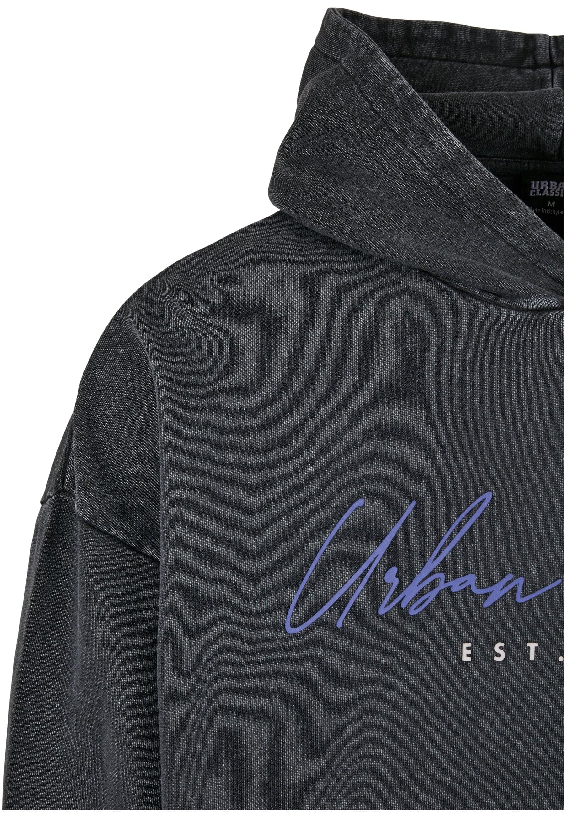 URBAN CLASSICS Kapuzensweatshirt »Urban Classics Herren Script Logo Hoody«, (1 tlg.)