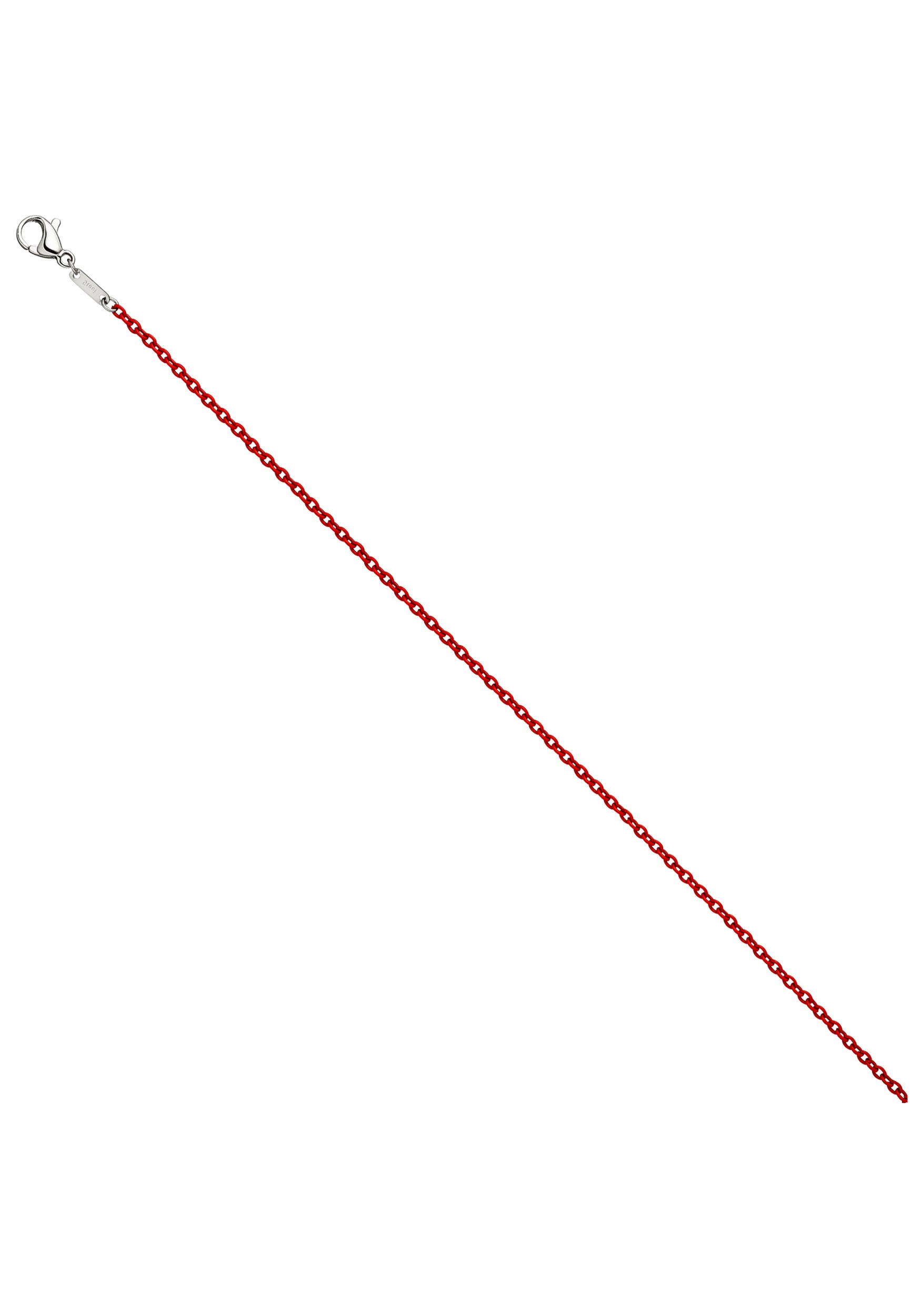 JOBO Edelstahlkette, Rundankerkette Edelstahl rot lackiert 45 cm