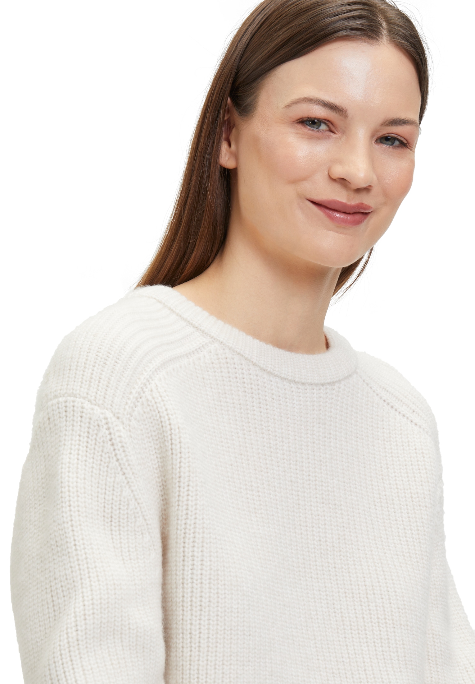 Betty&Co Strickpullover »Betty & Co Damen Strickpullover mit Schmuckkanten«, (1 tlg.), Struktur