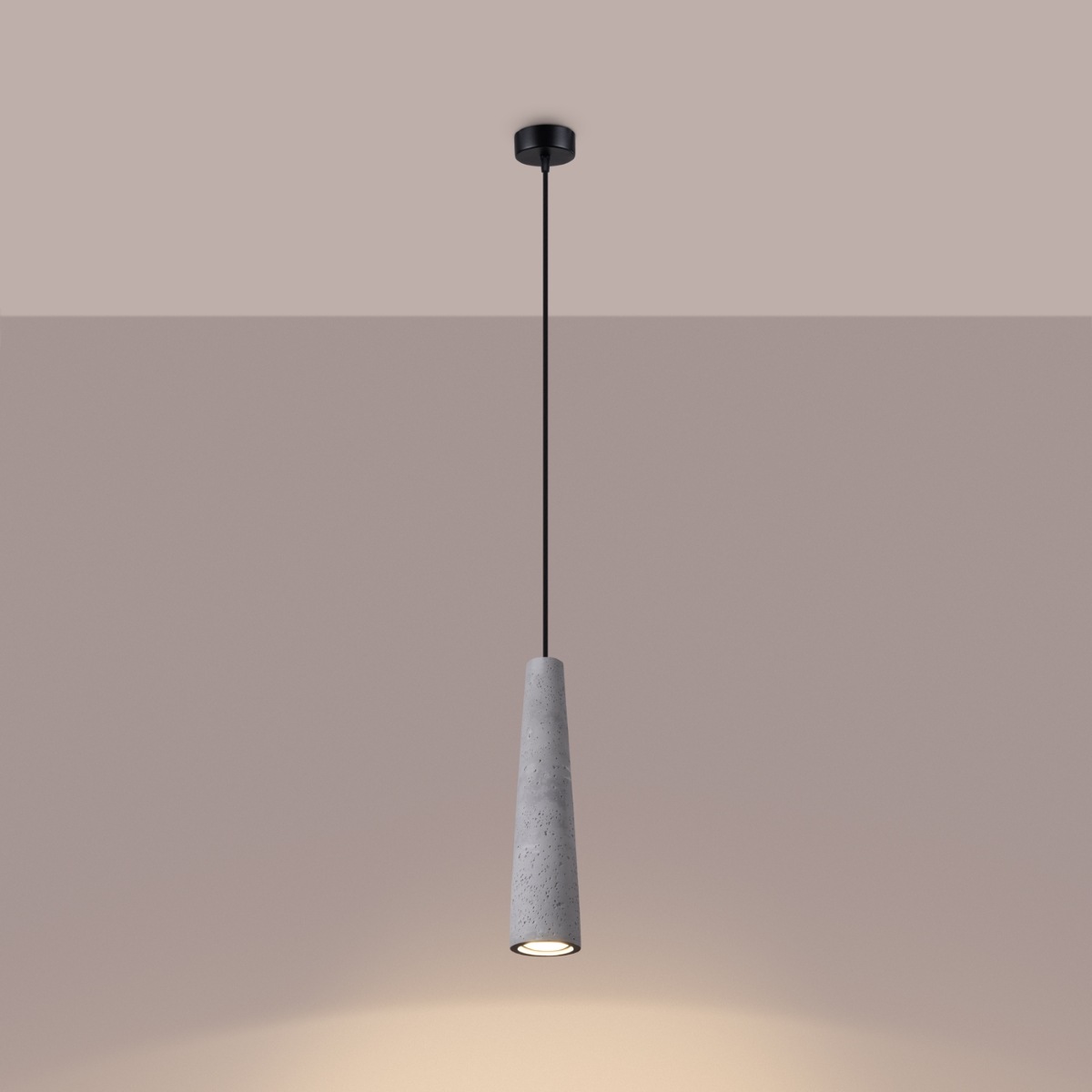 SOLLUX lighting Pendelleuchte »Pendelleuchte ELECTRA Beton«, 1 flammig, Leuchtmittel GU10 | ohne Leuchtmittel, Lichter aus