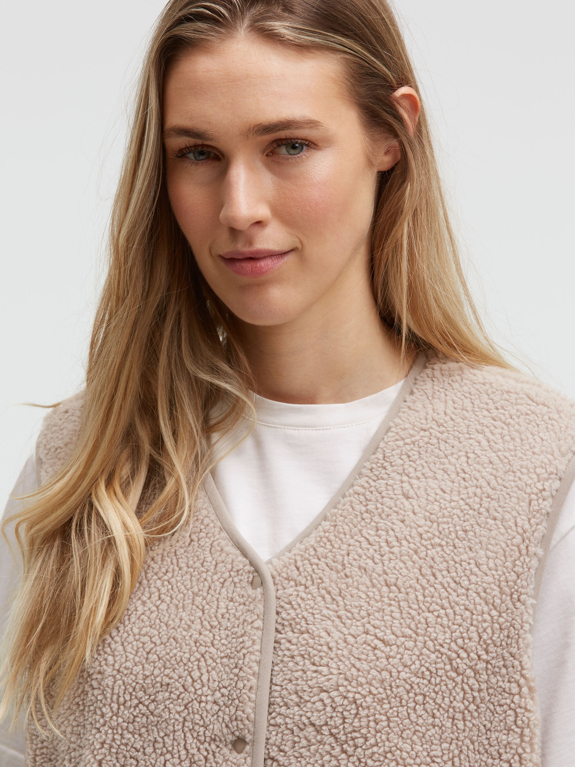 SENSES.THE LABEL Fleeceweste mit Druckknopfleiste