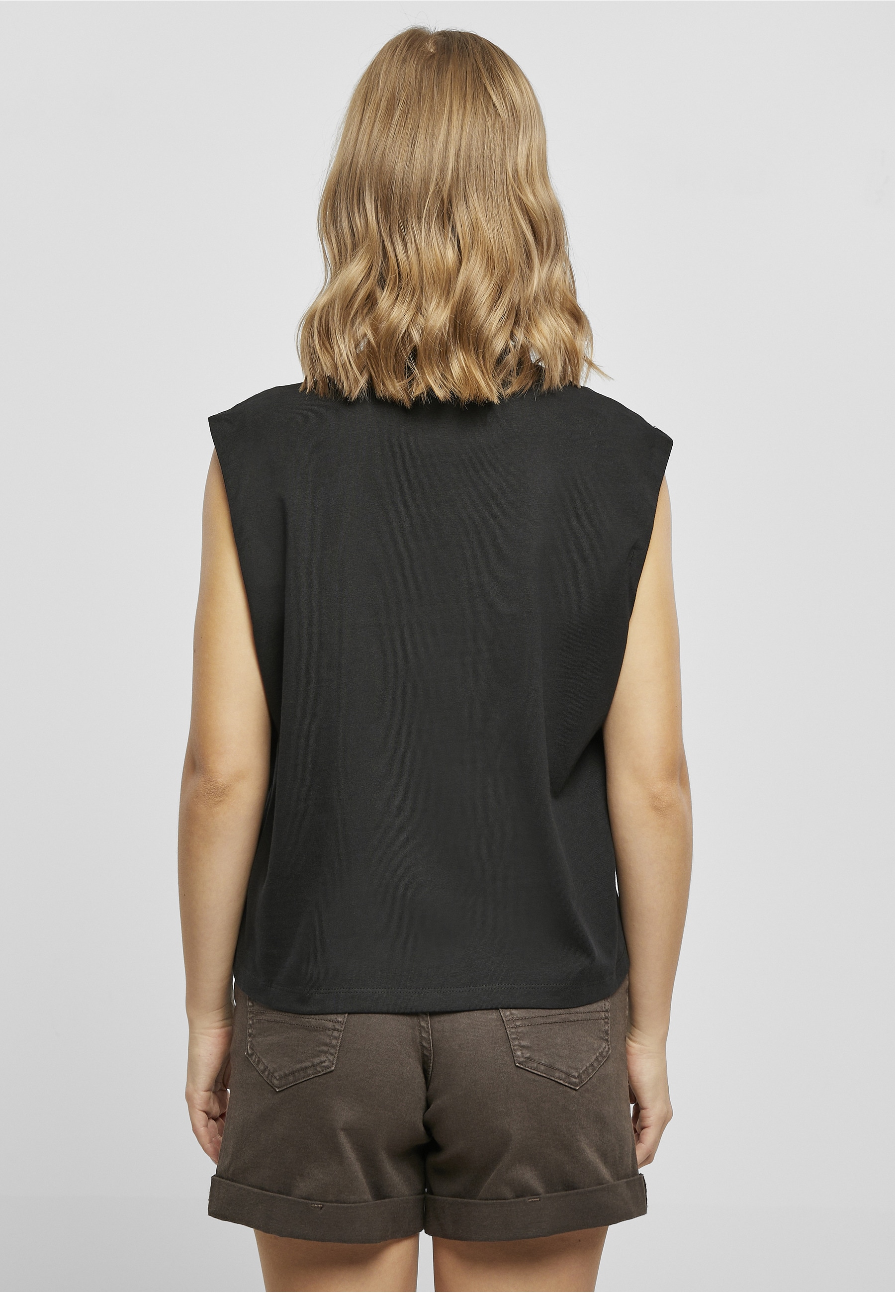 URBAN CLASSICS T-Shirt »Urban Classics Damen Ladies Organic Heavy Pleated Shoulder Top« 1 Stk.