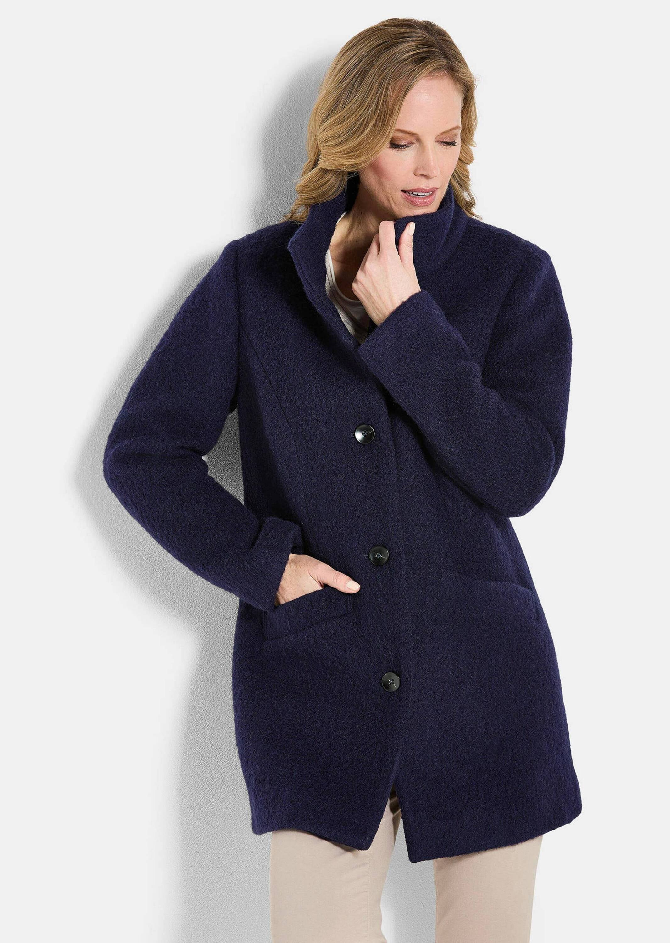 GOLDNER Langmantel »Kurzgröße Stepp-Winterjacke mit Kapuze«