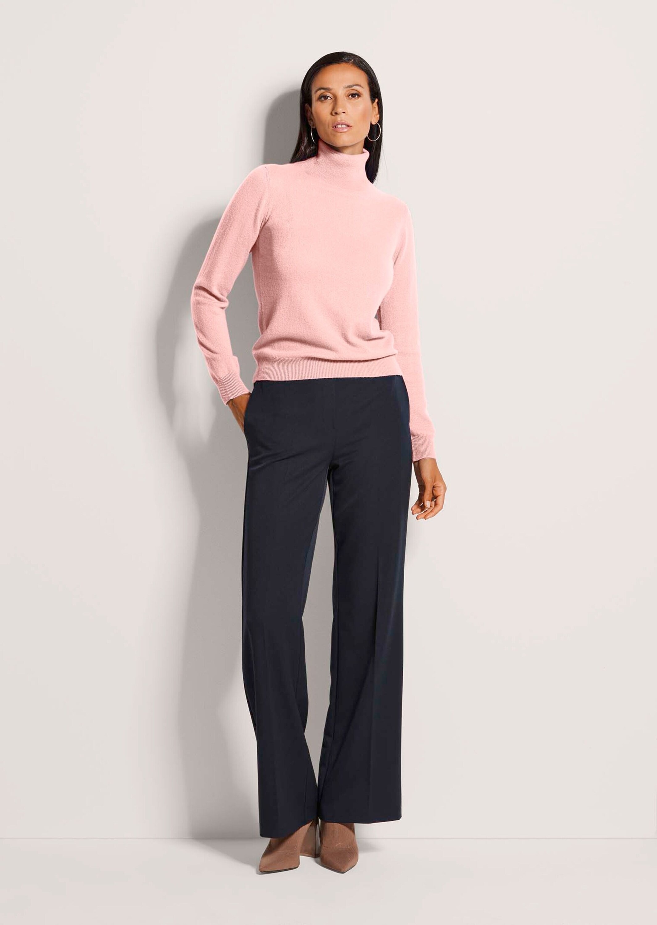 MADELEINE Longpullover "Kaschmirpullover Zeitloser Strickpullover mit gerip günstig online kaufen