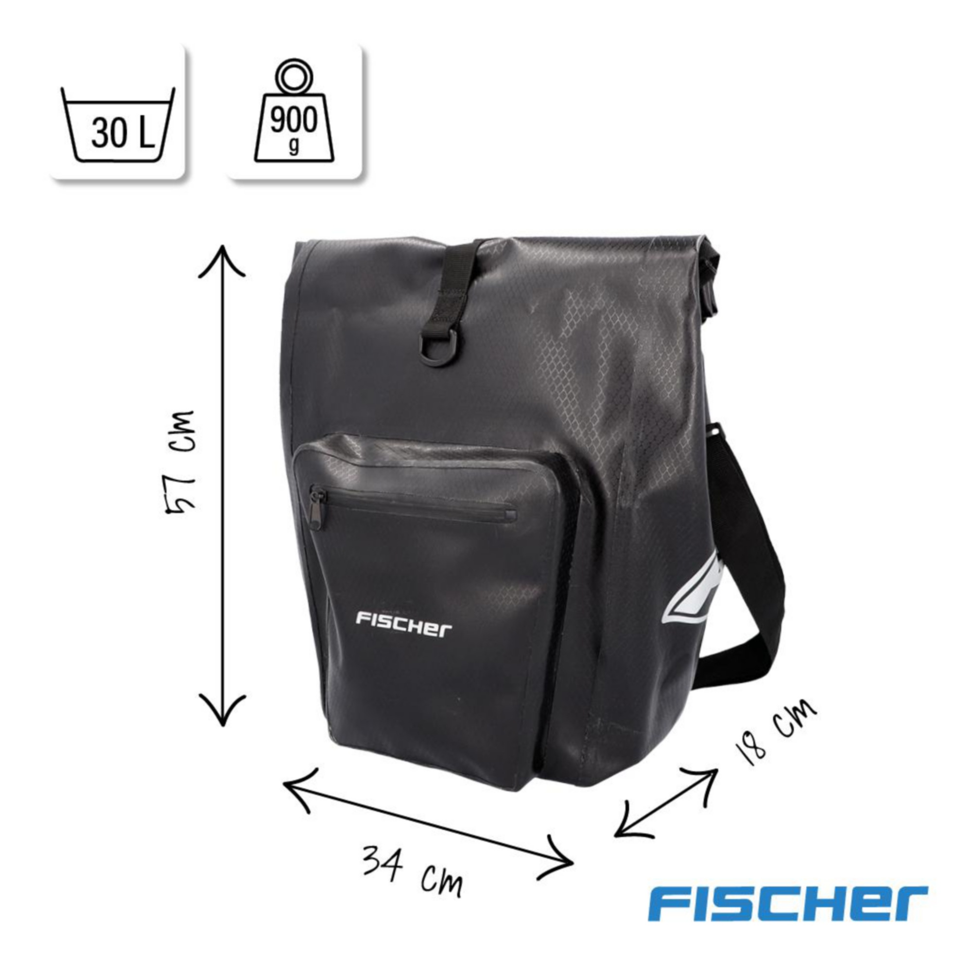 FISCHER Fahrrad Gepäckträgertasche "PLUS Terra"