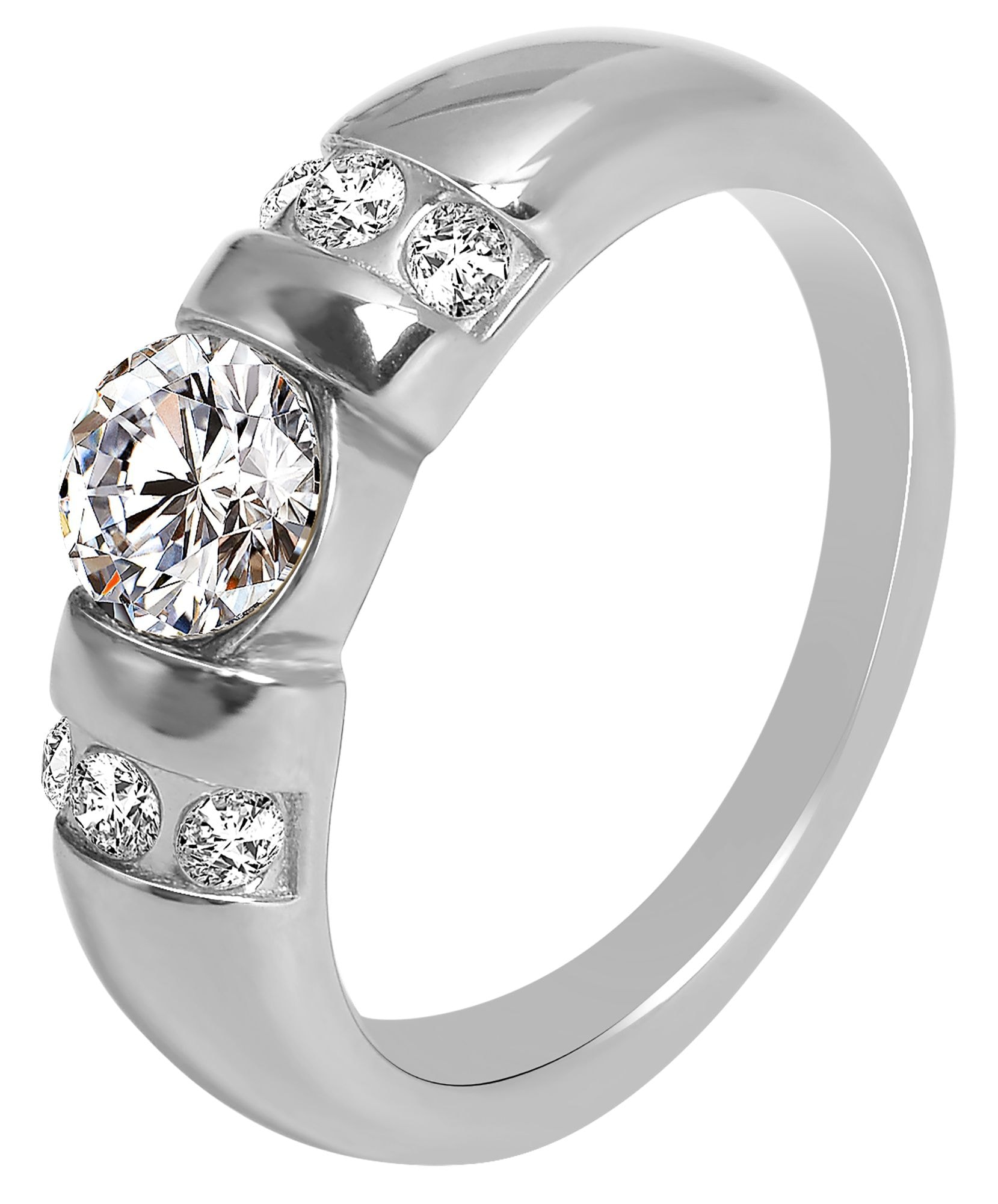 Adelia´s Fingerring »Damen Ring aus Edelstahl mit Zirkonia«