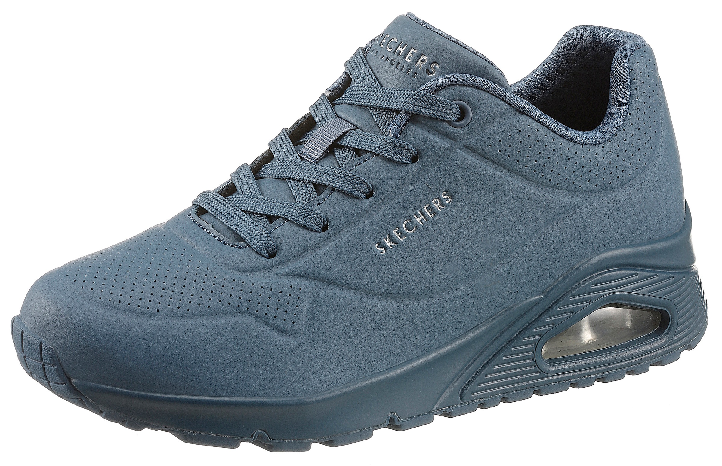 Skechers Wedgesneaker "Uno - Stand on Air", Freizeitschuh, Halbschuh, Schnürschuh mit feiner Perforation