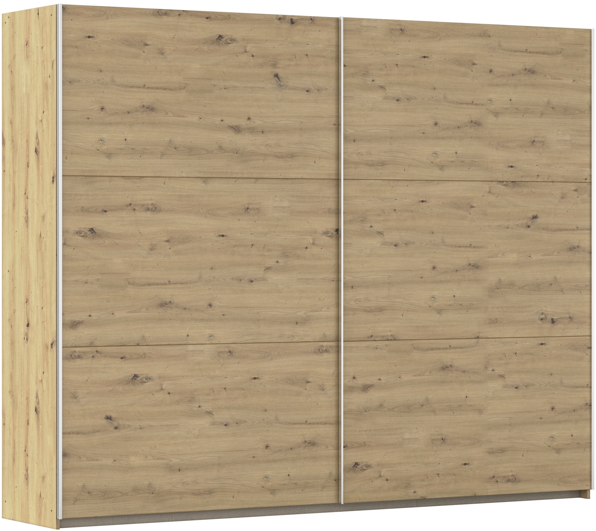 rauch Schwebetürenschrank "Kleiderschrank Drehtürenschrank Schrank Garderobe KRONACH" in 3 Ausstattungen BASIC/CLASSIC/PREMIUM, Breiten 131/175/218/261 cm, optional ohne, mit 1 oder 2 Spiegel, viel Stauraum MADE IN GERMANY