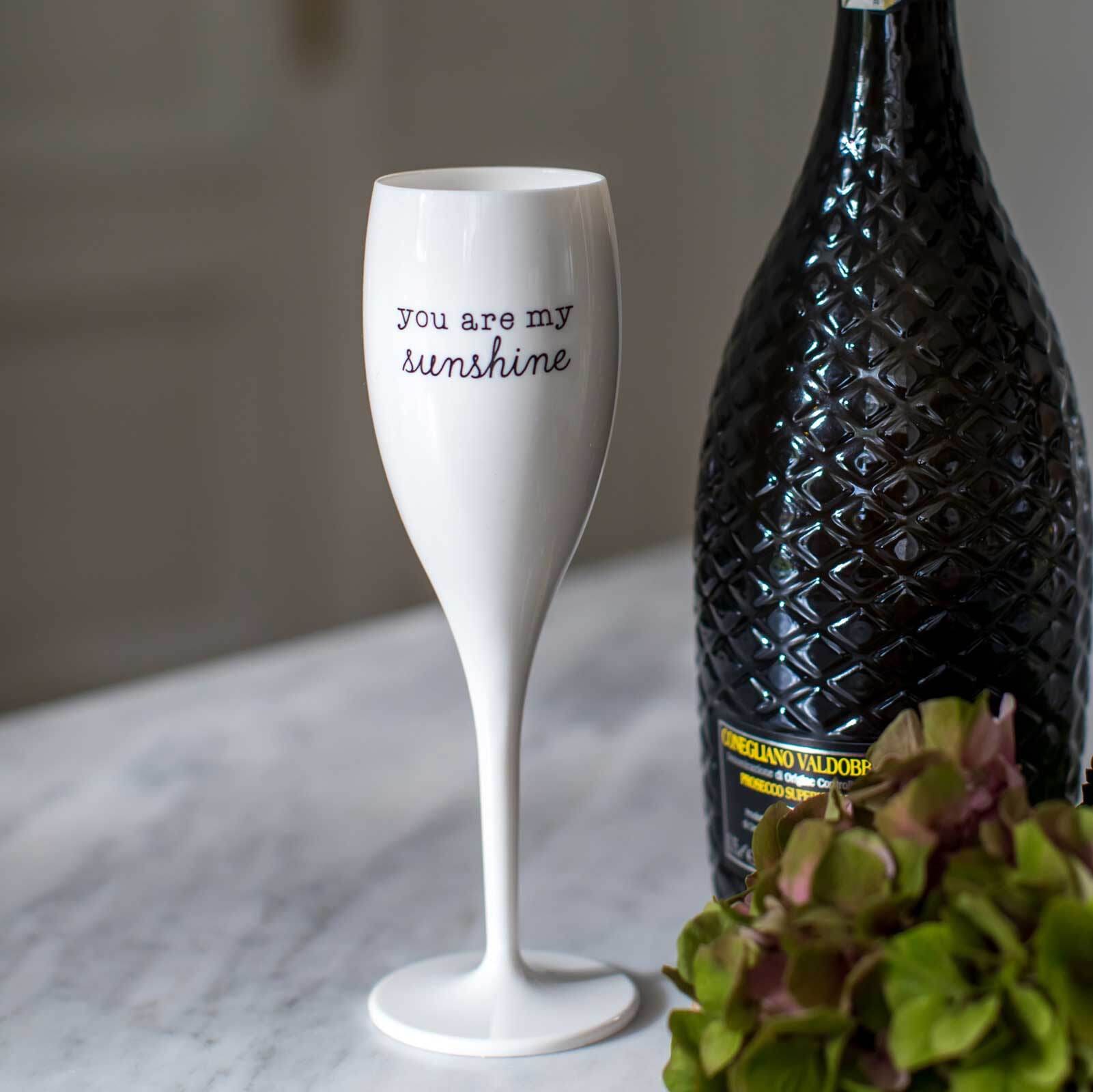 KOZIOL Sektglas »Sektglas Superglas mit Druck CHEERS NO. 1 100 ml transparent«