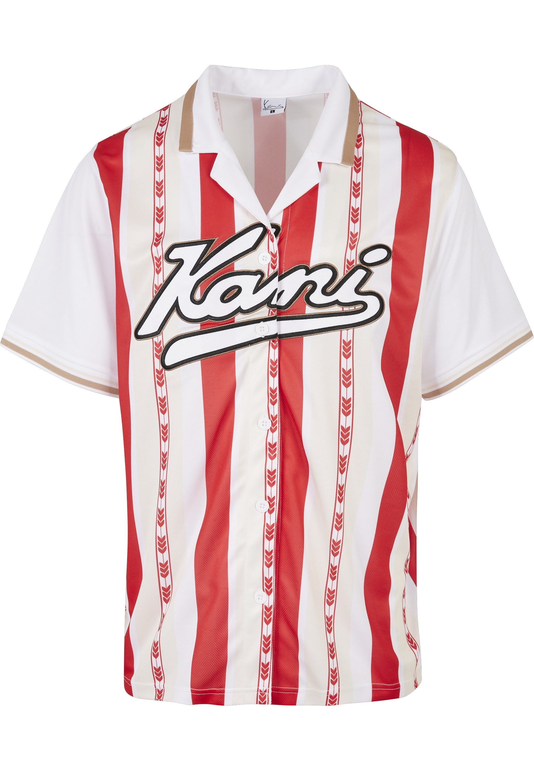 Karl Kani Netzshirt "Karl Kani Herren KM222-002-1 Varsity Block Stripe Baseball Shirt" 1 Stk.