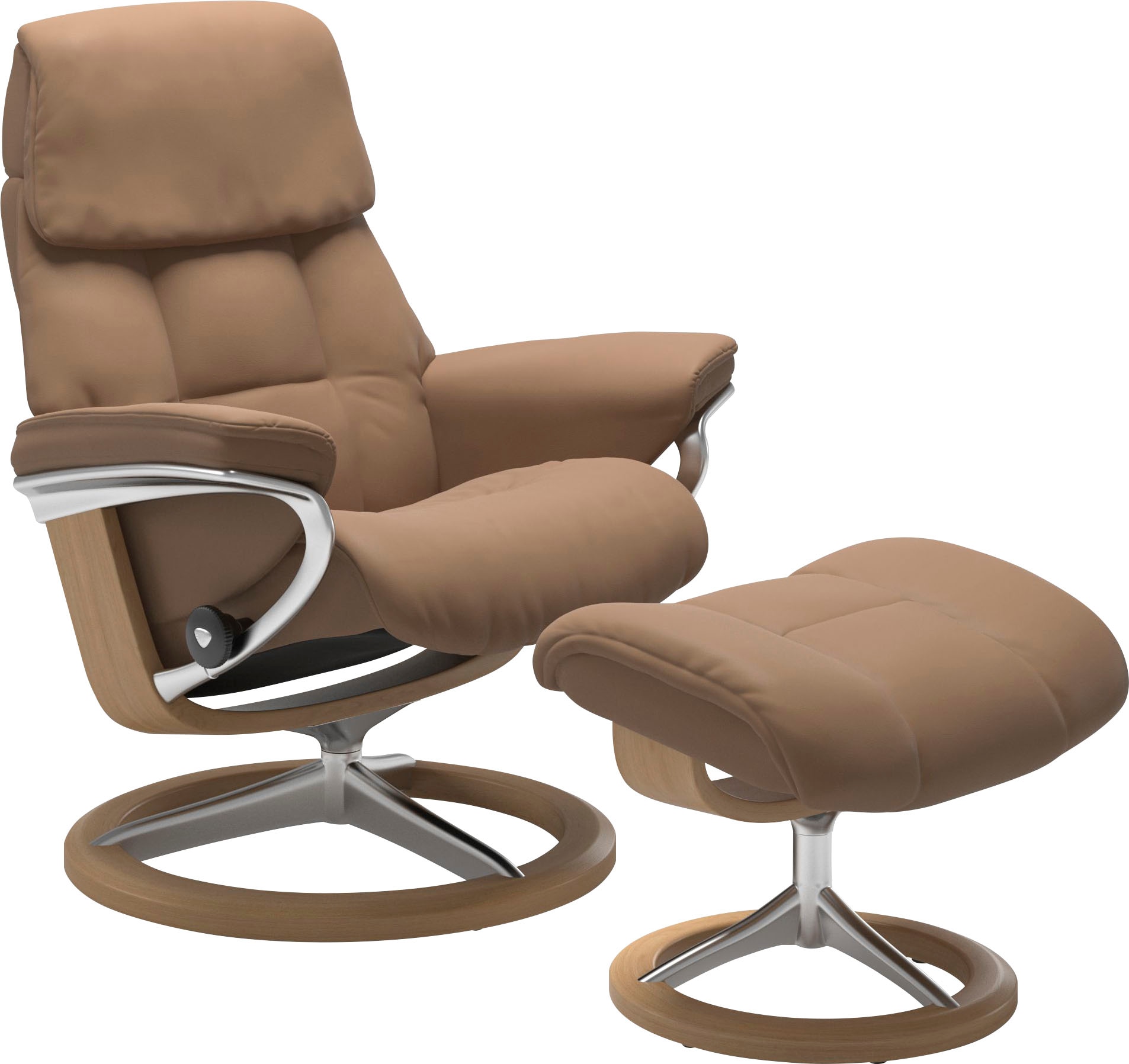 Stressless Relaxsessel "Ruby" mit Signature Base, Größe L, Gestell Eiche, Wenge, Braun & Schwarz