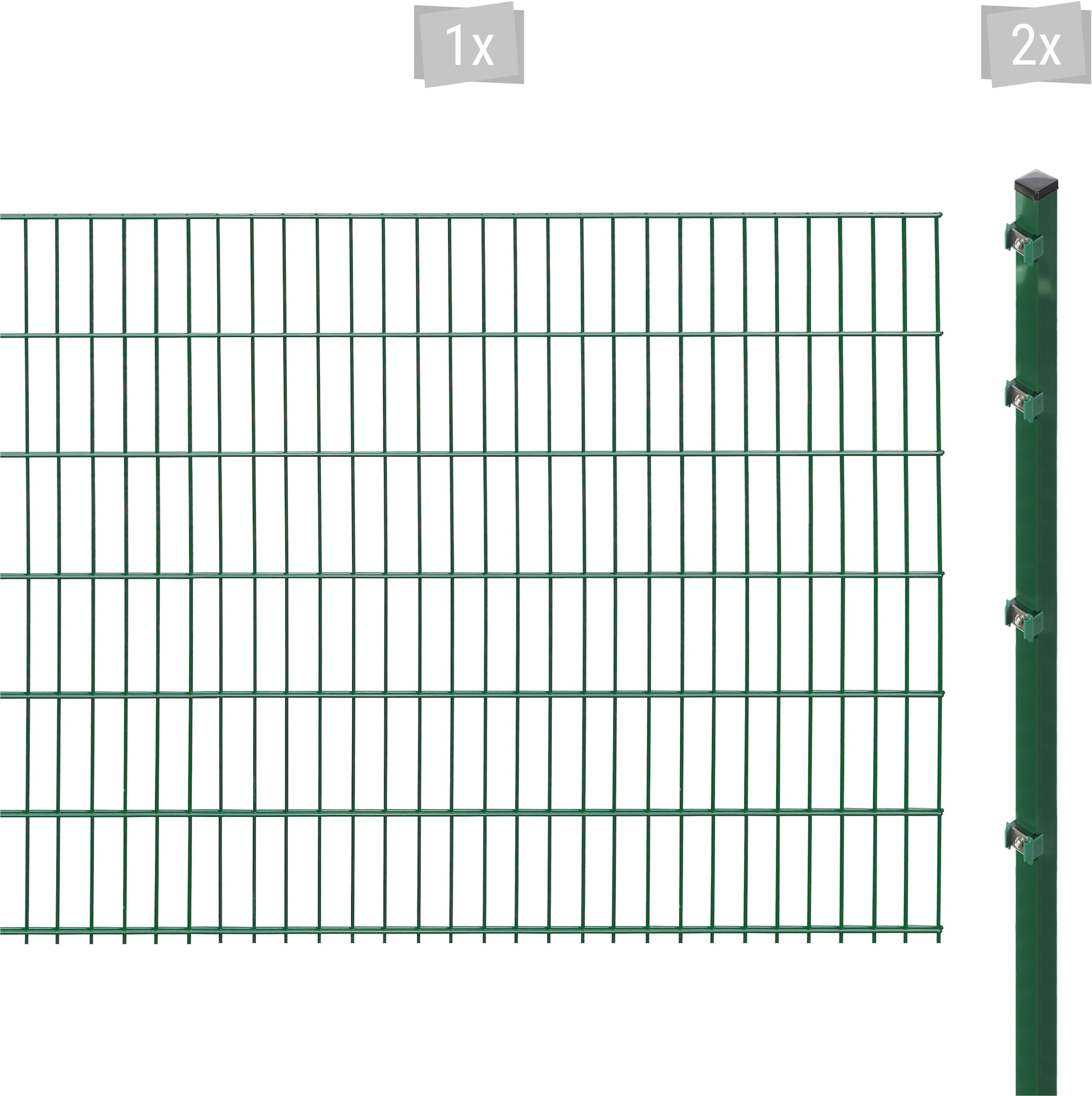 Arvotec Doppelstabmattenzaun "ESSENTIAL 123 zum Einbetonieren", Zaunhöhe 123 cm, Zaunlänge 2 - 60 m