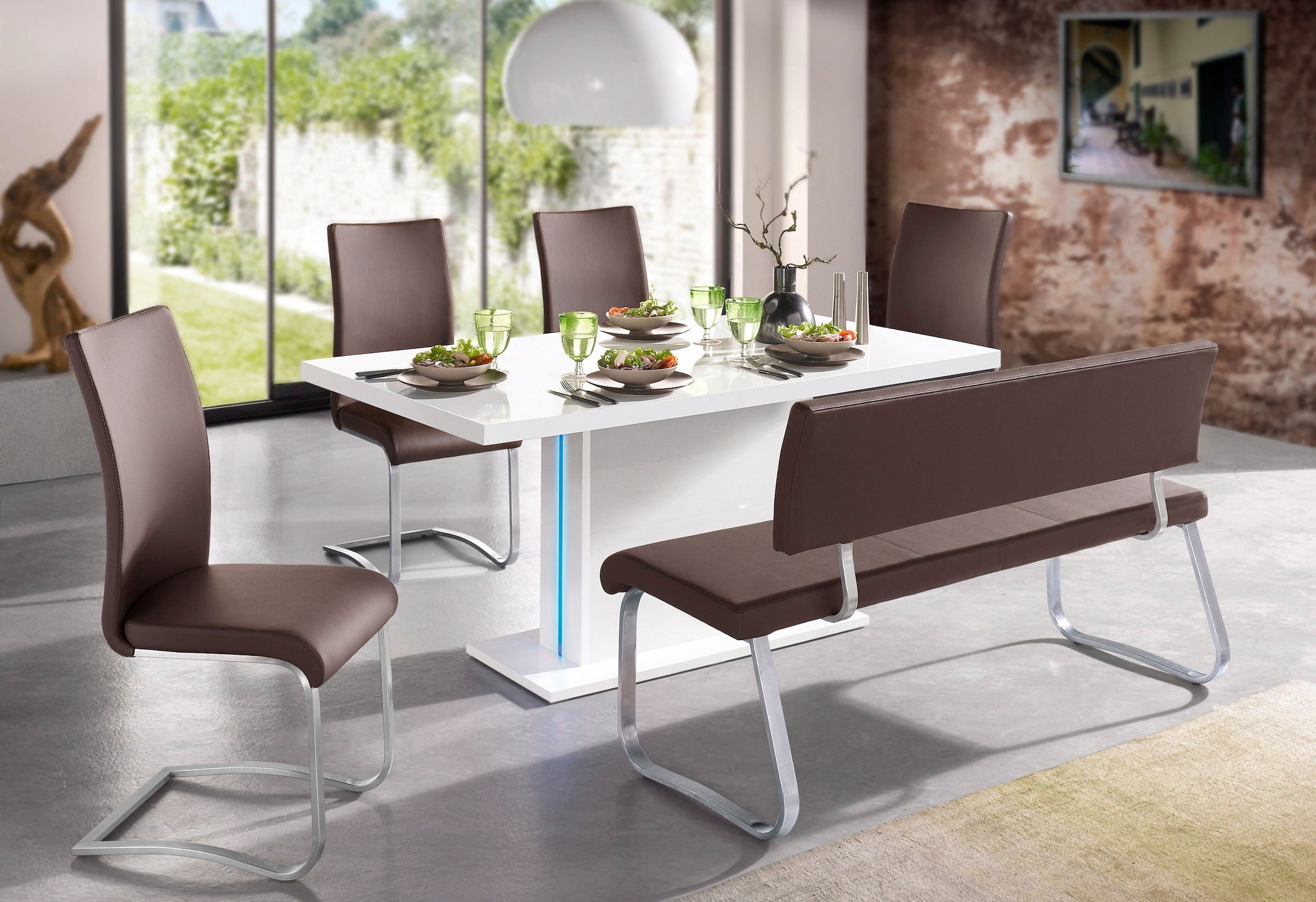 MCA furniture mit »Arco«, Echtlederbezug, BAUR bis Stuhl belastbar 130 | Leder, Kg kaufen 2 Freischwinger (Set), St