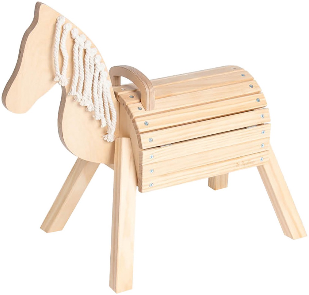 PINOLINO Kinder Holzpferd "Kleines Holzpferd Nelli", braun, B:33cm H:55cm L:70cm, Stehtiere, aus Holz
