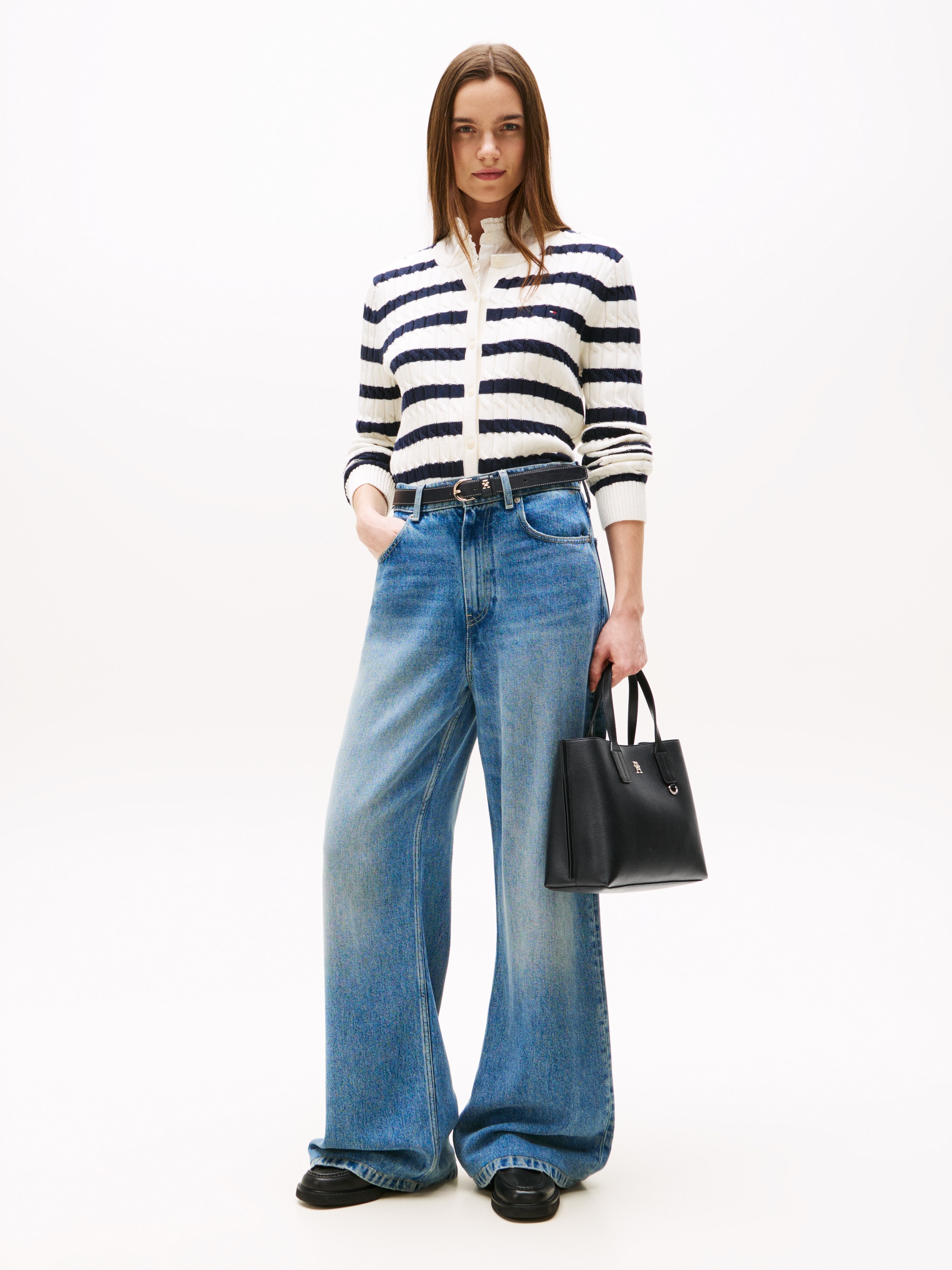 Tommy Hilfiger Henkeltasche »TH DISTINCT MINI TOTE«, Damen Umhängetasche, Tragetasche mit praktischer RV-Innentasche