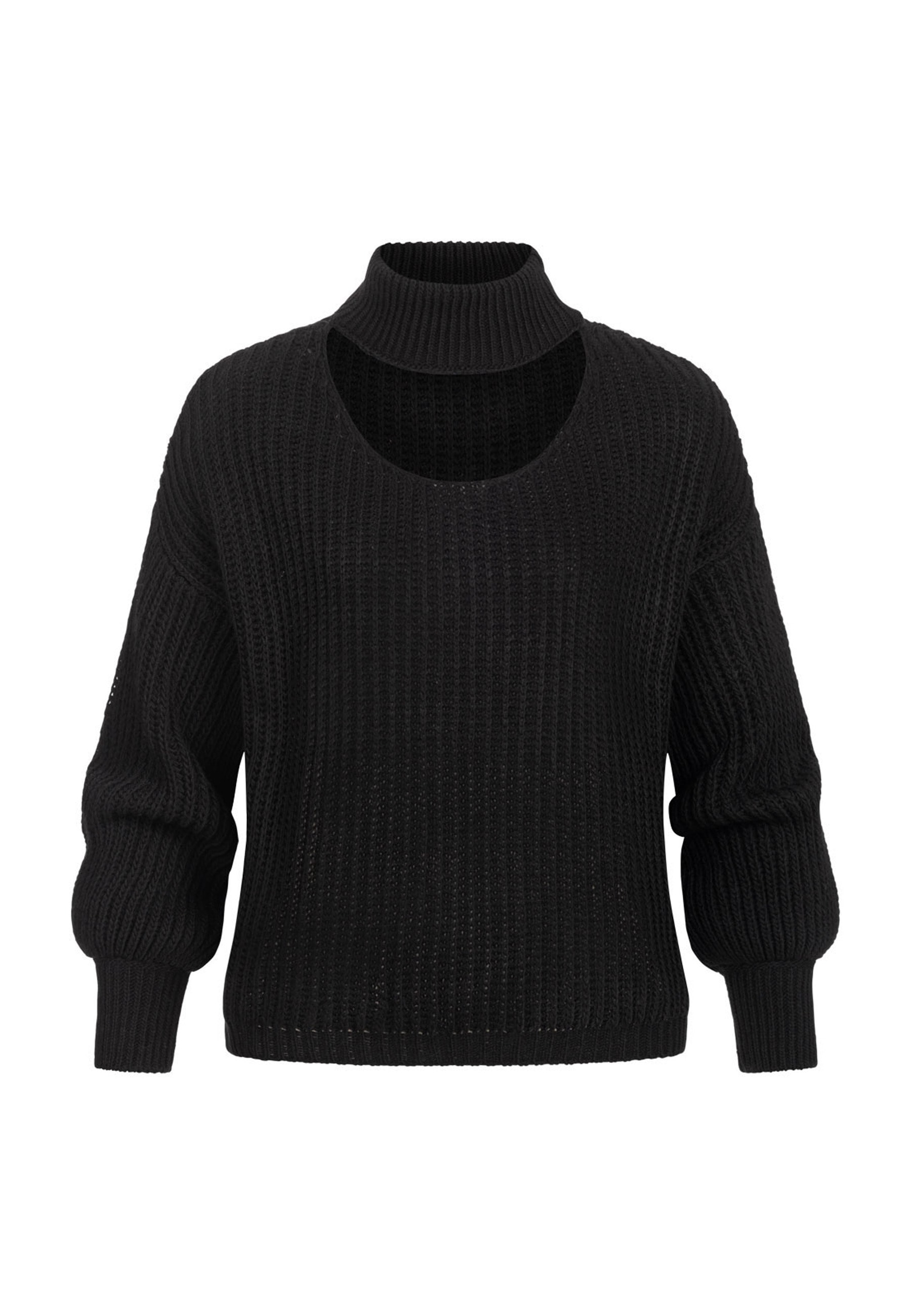 CLOUD 5IVE Rundhalspullover "CLOUD 5IVE Pullover mit Stehrollkragen und V-Ausschnitt" 1
