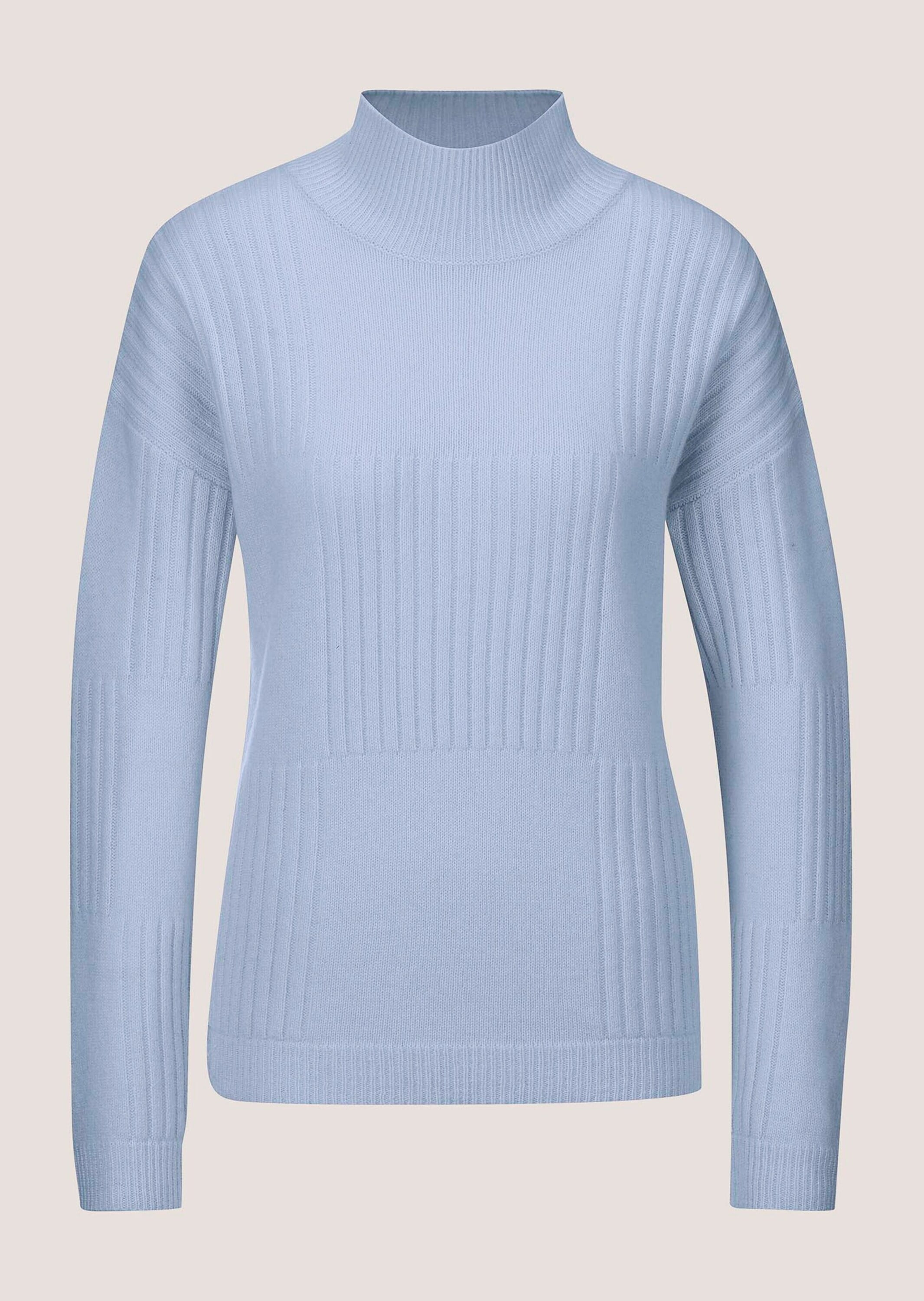 MADELEINE Longpullover "Pullover Langarm Stehkragen-Pullover, Wolle"