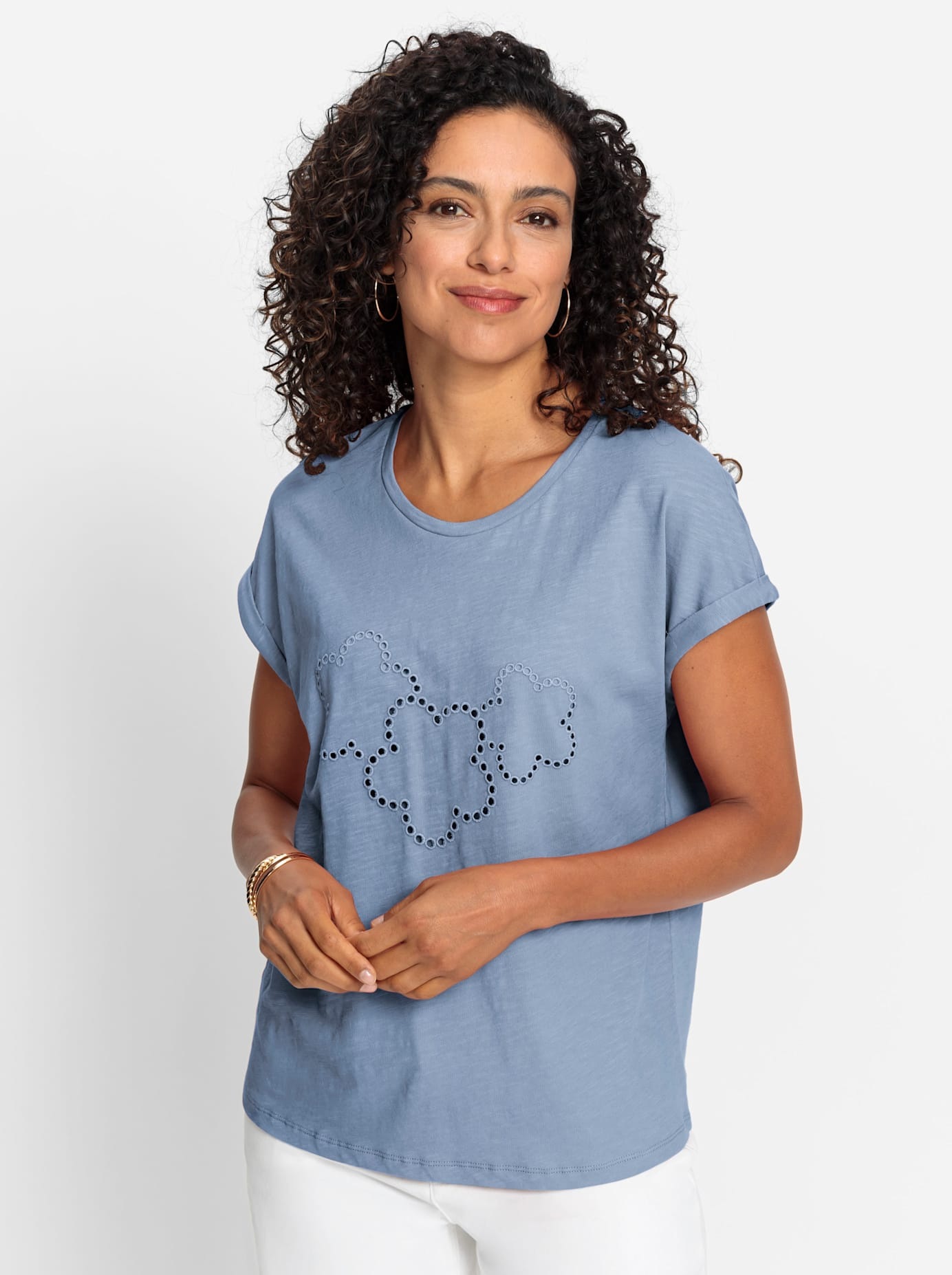 Inspirationen Rundhalsshirt "Rundhals-Shirt" 1 Stk. tlg. günstig online kaufen