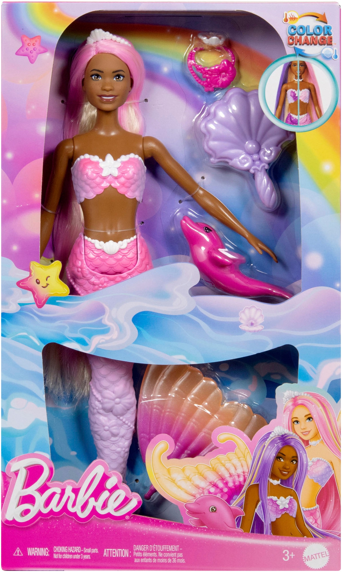 Barbie Meerjungfrauenpuppe »Meerjungfrau Brooklyn«, mit Farbwechsel