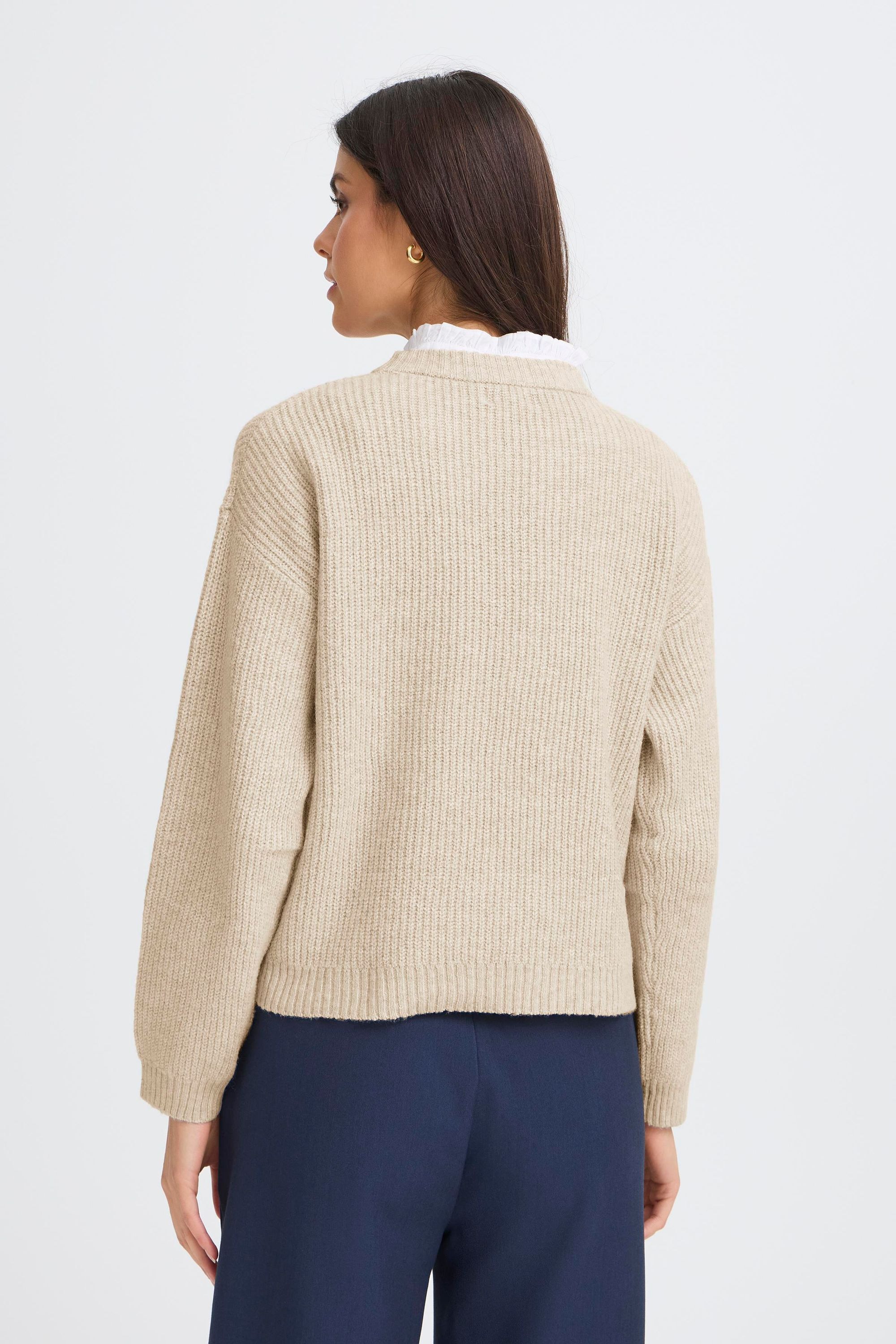 OXMO Strickfleece-Pullover »Strickpullover OXBMMOLARA ONECK«