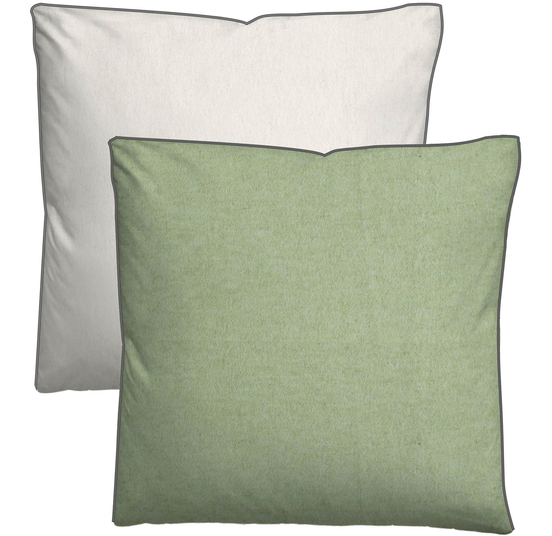 Biberna Kissenbezug "Hermal Flanell mit Reißverschluss, Melange-Optik, Wend günstig online kaufen