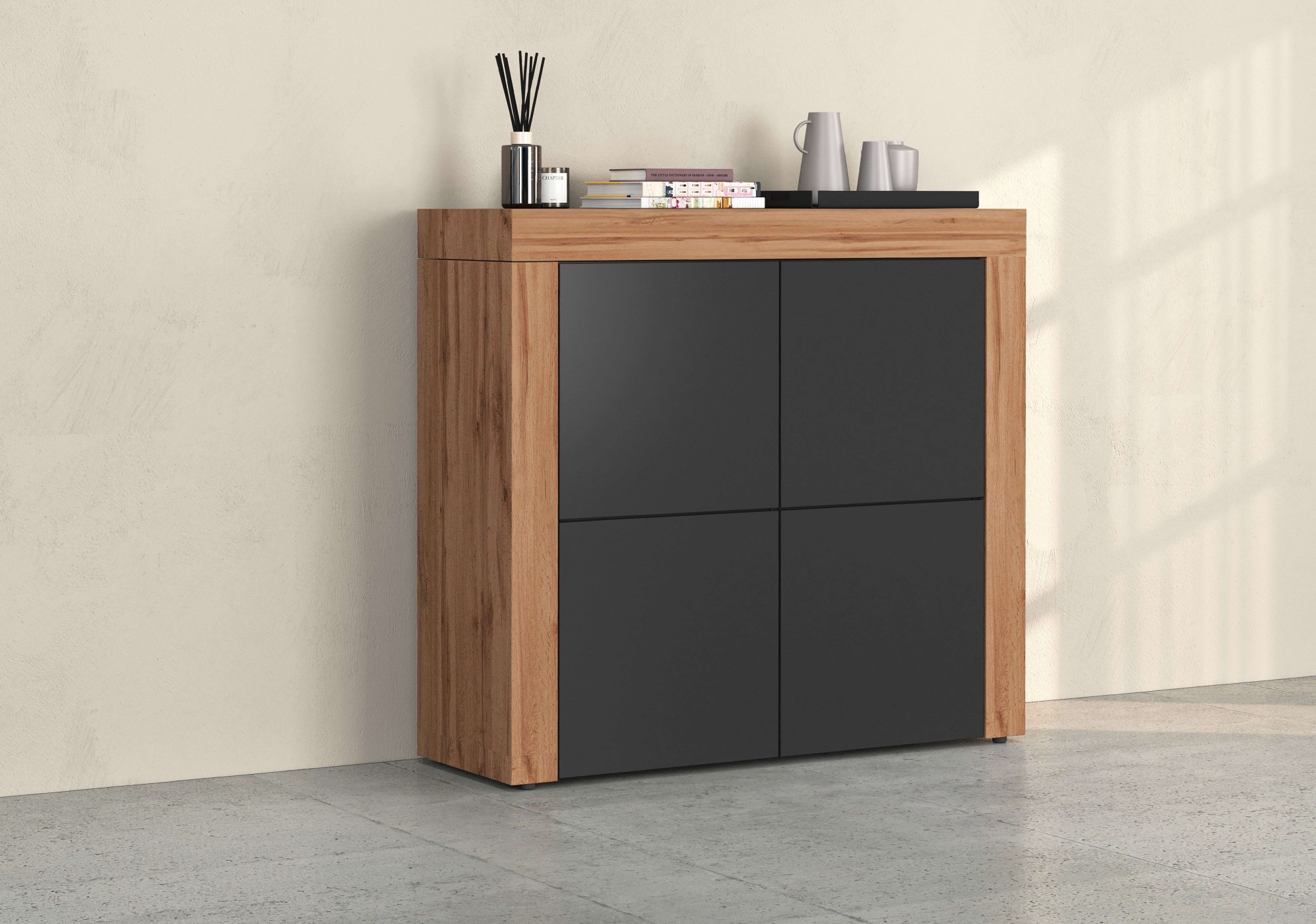 INOSIGN Highboard "CHRONOS Breite 140 cm mit 4 Türen und 8 Fächer Made in I günstig online kaufen