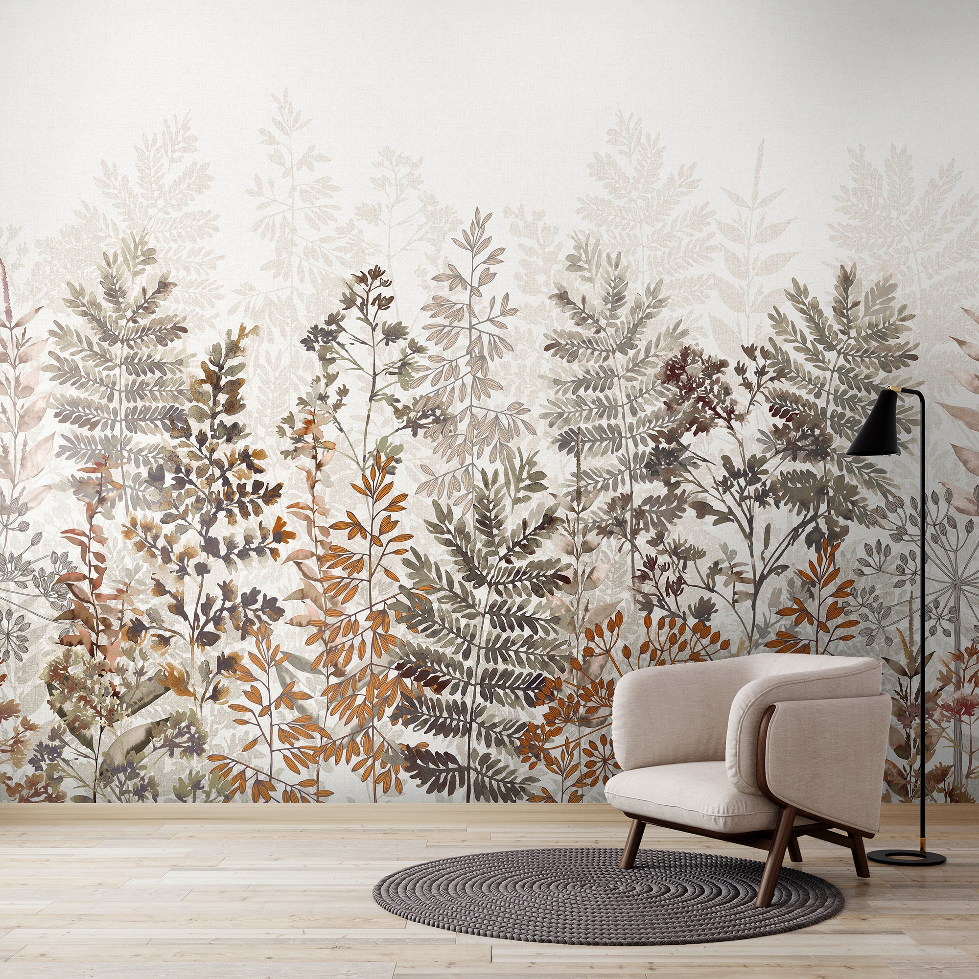 Superfresco Easy Fototapete "Blatt-Silhouette" Motiv glatt Design Tapeten