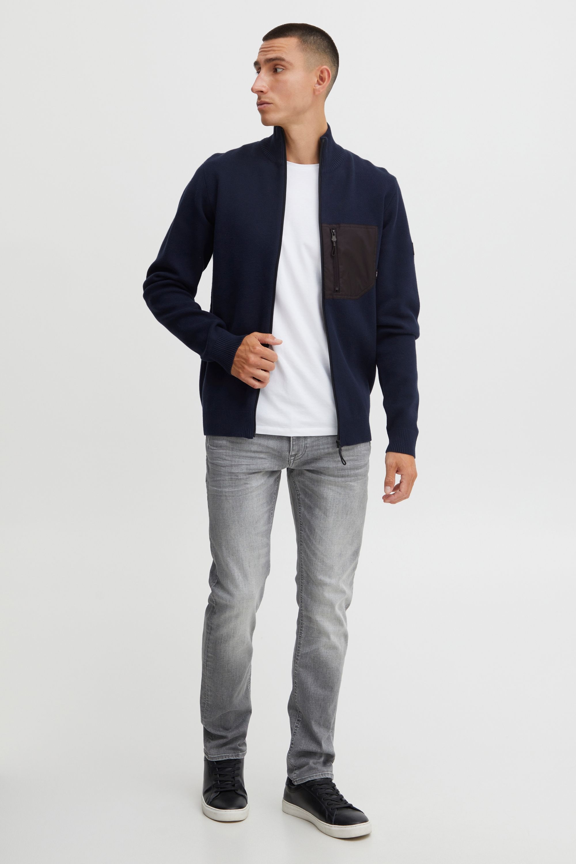 Indicode IDMedan Knit Jacket Men Navy Size L 2