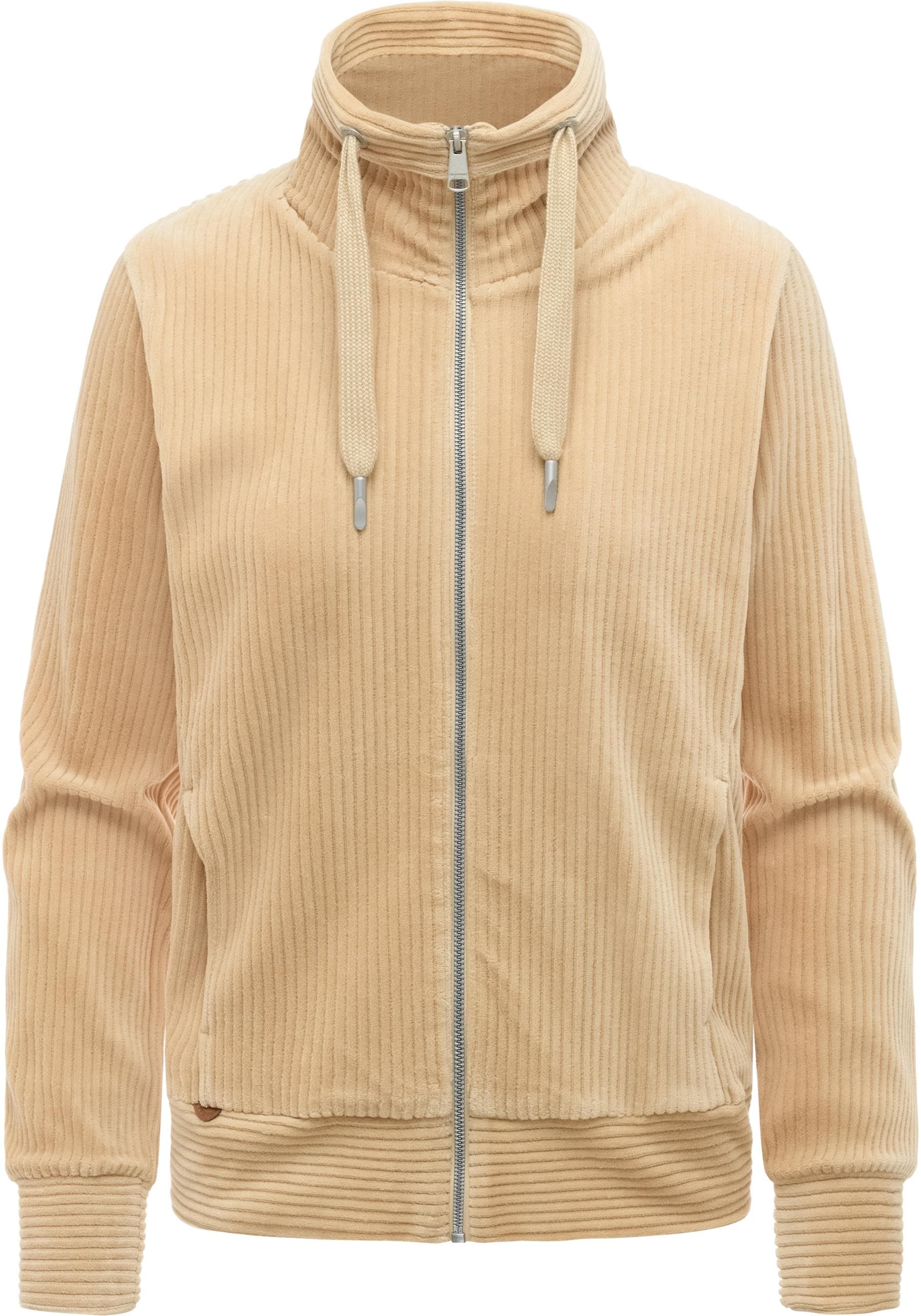 Ragwear Sweatjacke "Ronette Cordy" Zip-Jacke aus weichem Kord und hohem Kragen