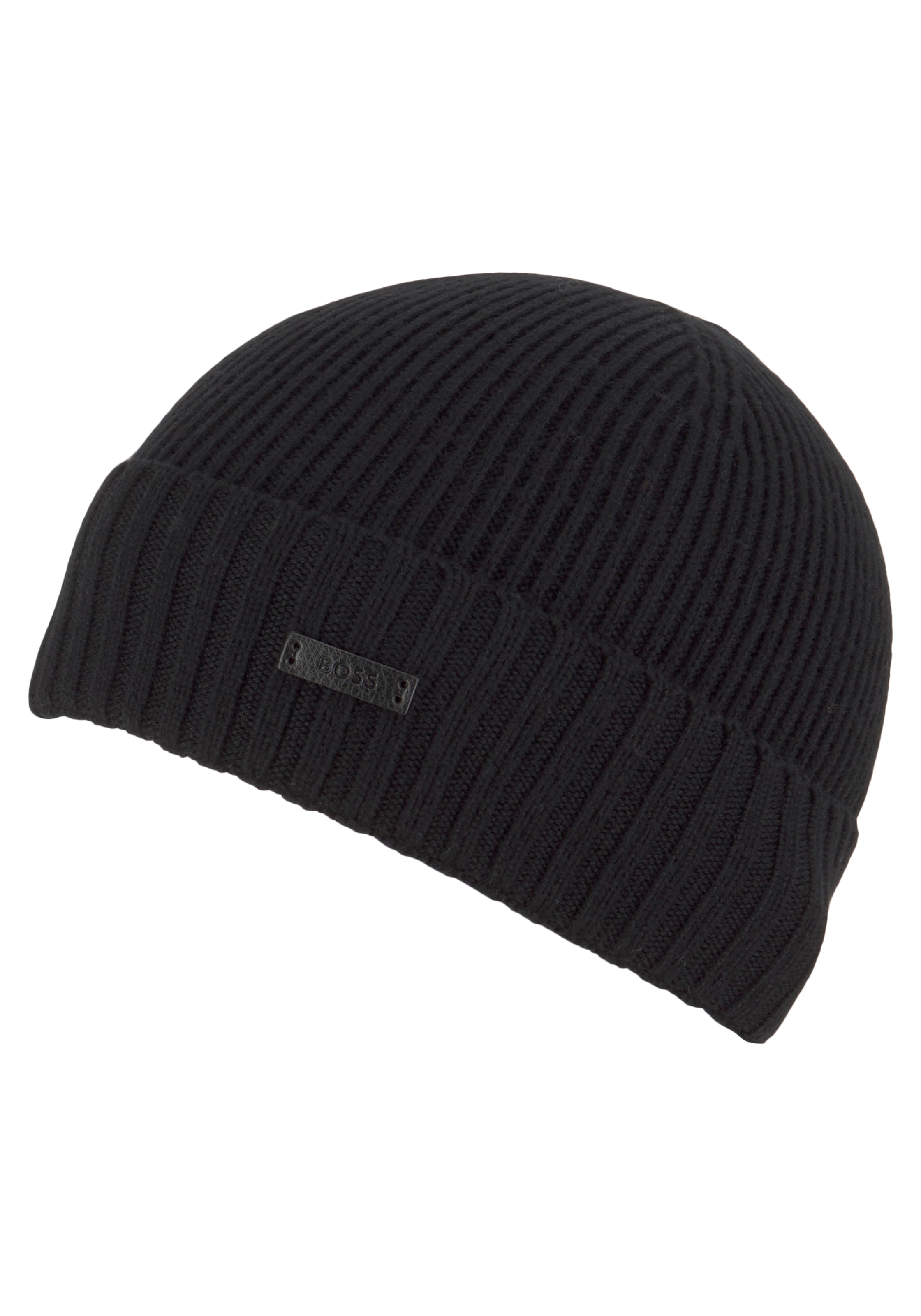 BOSS Beanie "Fati" aus Rippenstrick günstig online kaufen