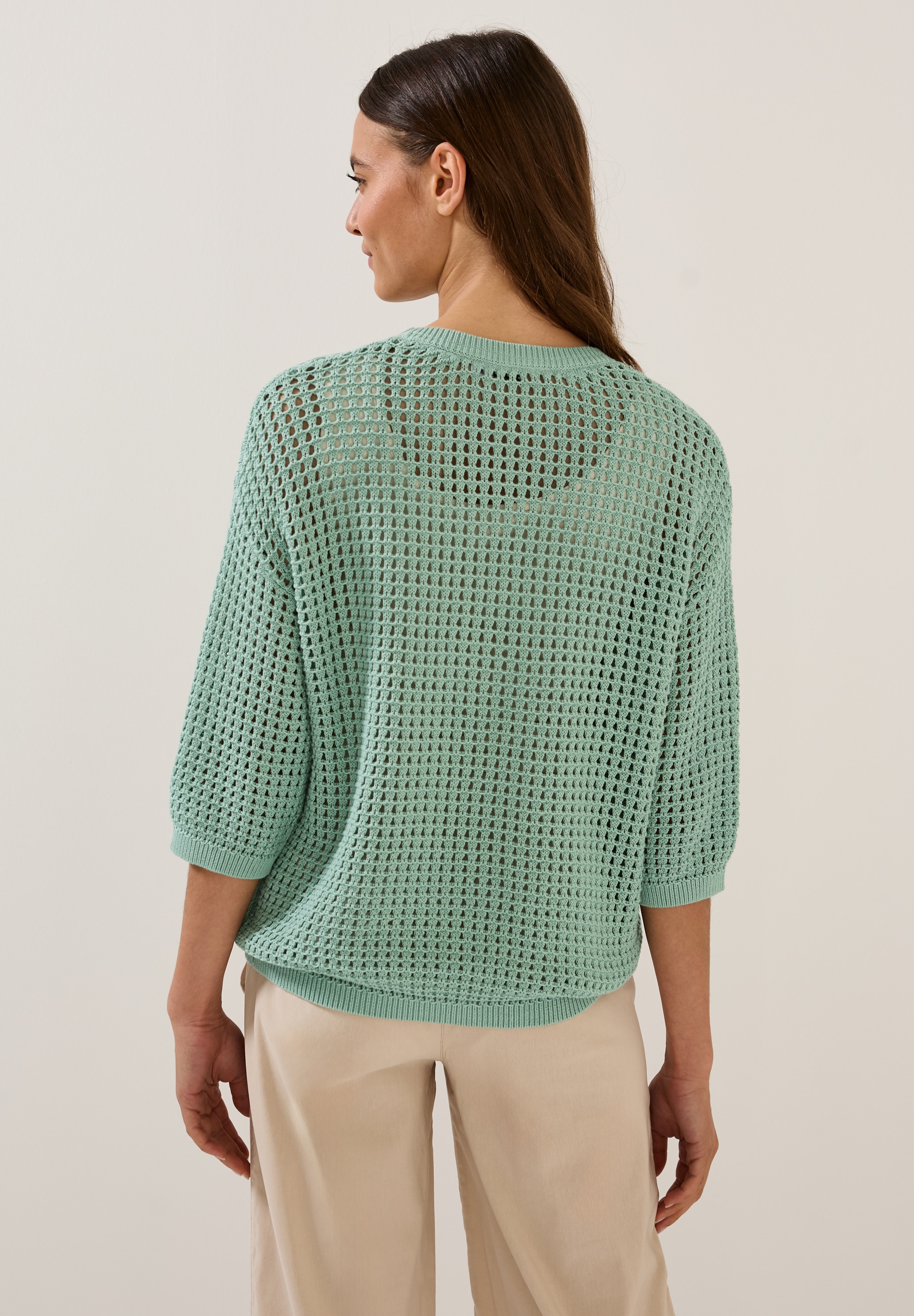 Cecil Strickpullover, in Häkel-Optik