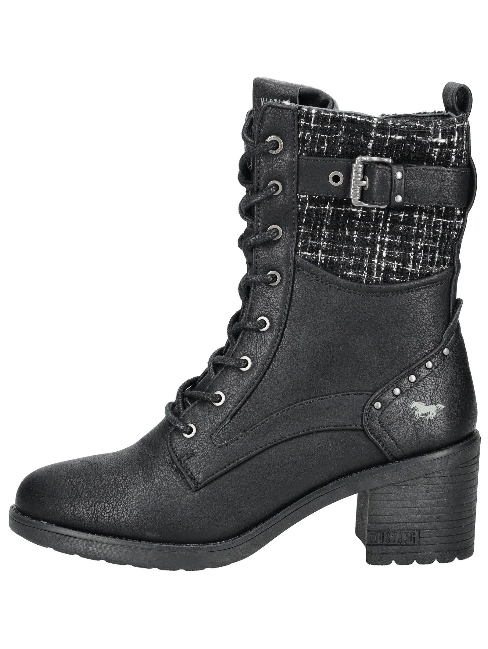 Mustang Shoes Schnürstiefelette »Mustang Shoes Stiefelette Lederimitat/Textil«