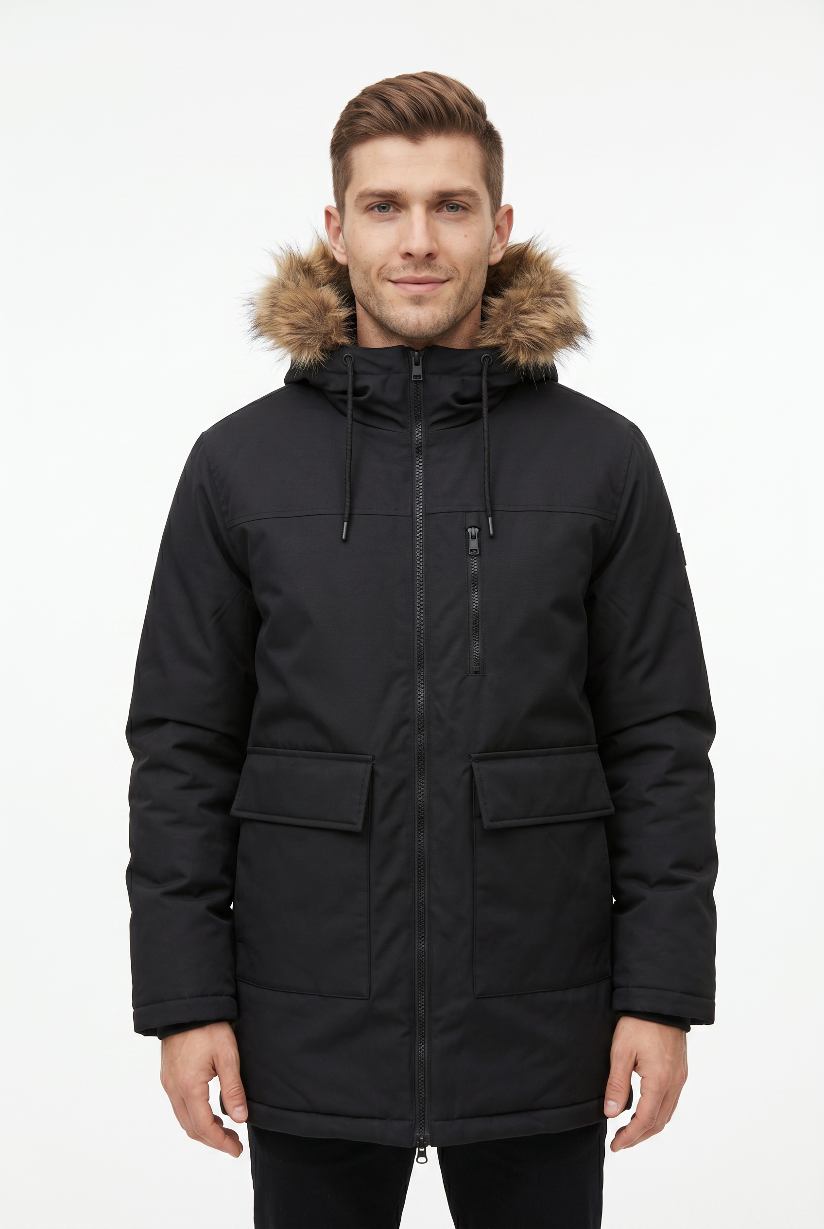 Jack & Jones Bomberjacke "JJCHARLIE DETACHABLE FAUX FUR BOMBER" mit Kapuze