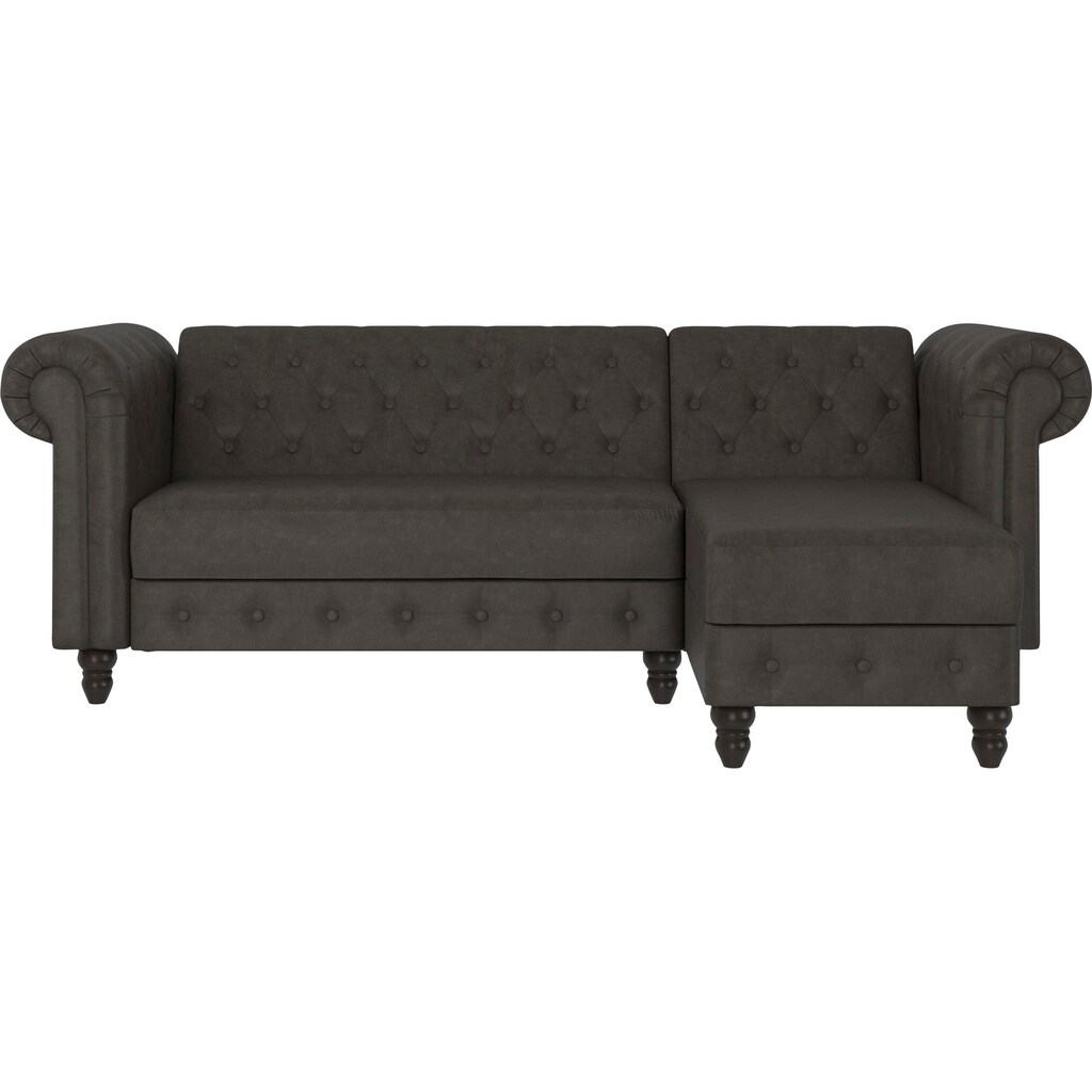 Dorel Home Ecksofa »Felix, L-Form, 241 cm (Liegefl.108x195 cm), Recamiere tauschbar,«