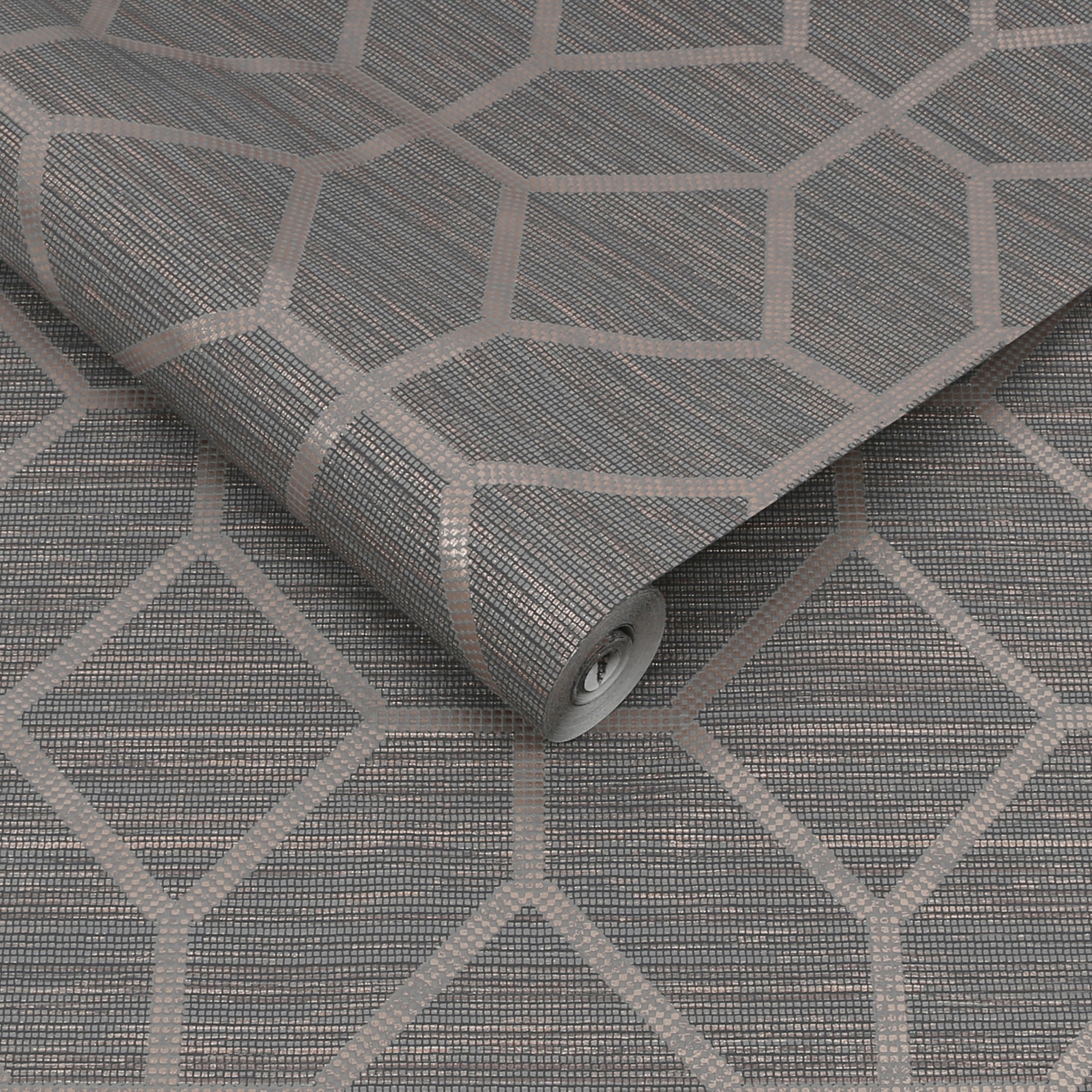 Boutique Vliestapete »Boutique - Vliestapete Asscher Geo Grey - 10mx52cm«, 3D-Optik, Boutique - Vliestapete Asscher Geo Grey - 10mx52cm
