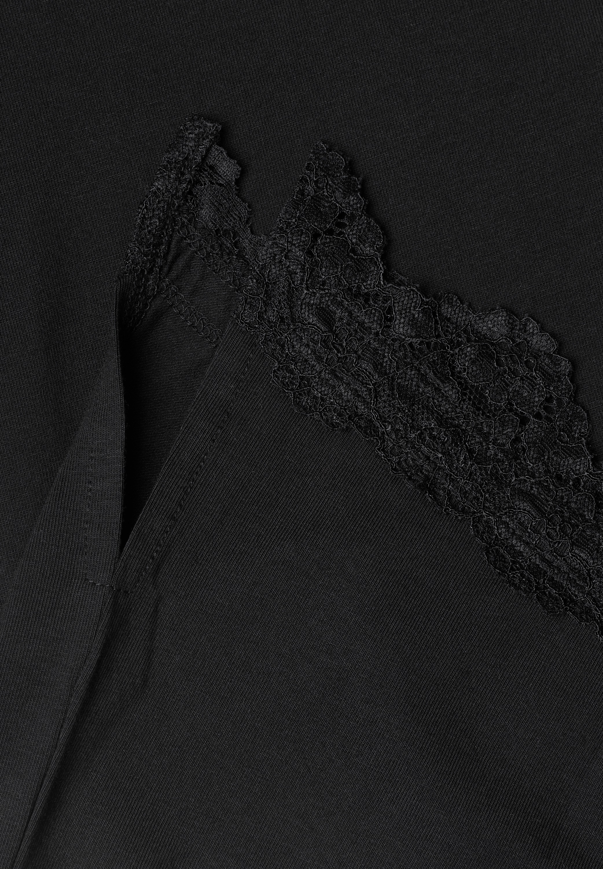 STREET ONE STUDIO Langarmshirt mit Spitzendetails