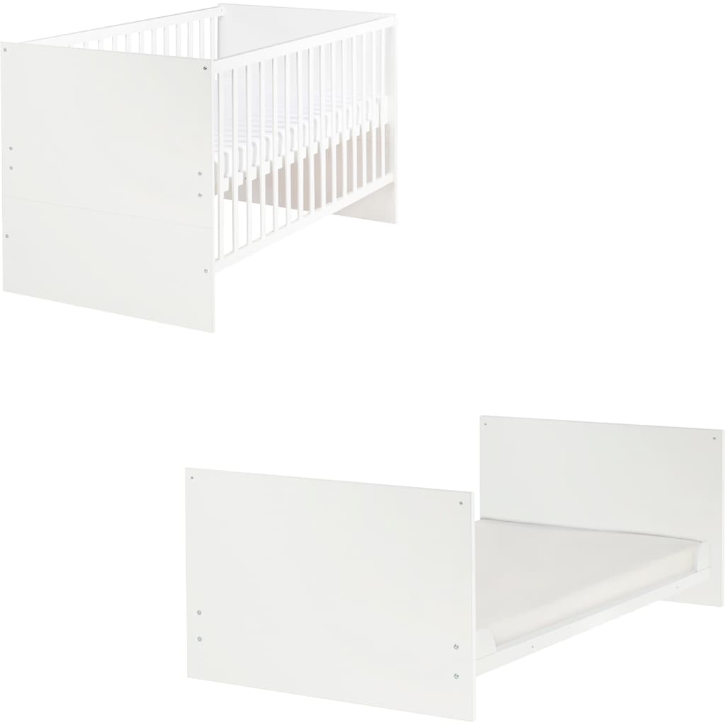 roba® Babyzimmer-Komplettset »roba Anton«, (Set, 3 St., bestehend aus Kombi-Kinderbett, Kleiderschrank und Wickelkommode)