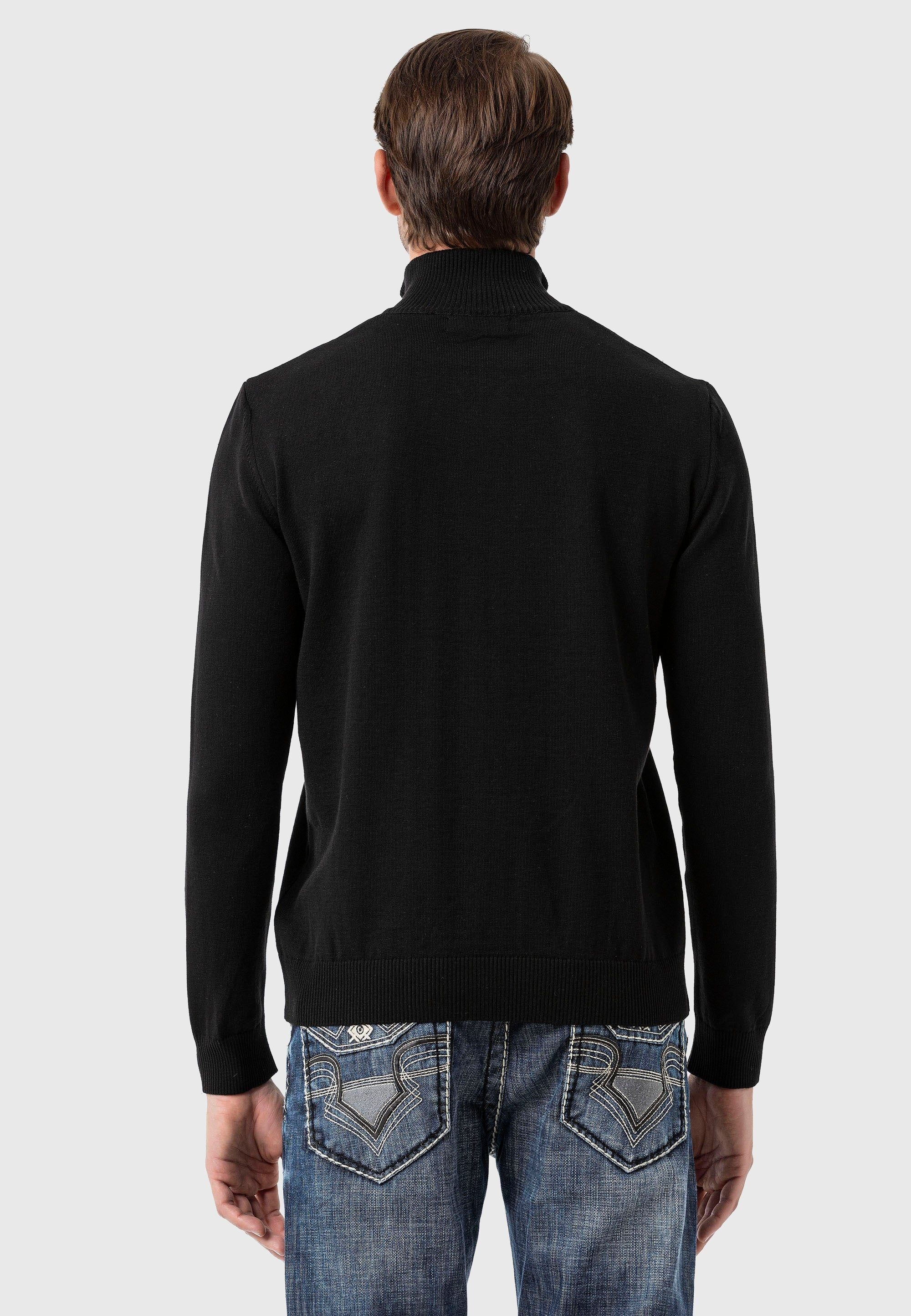 Cipo & Baxx Troyer »Pullover«, mit Troyer-Kragen