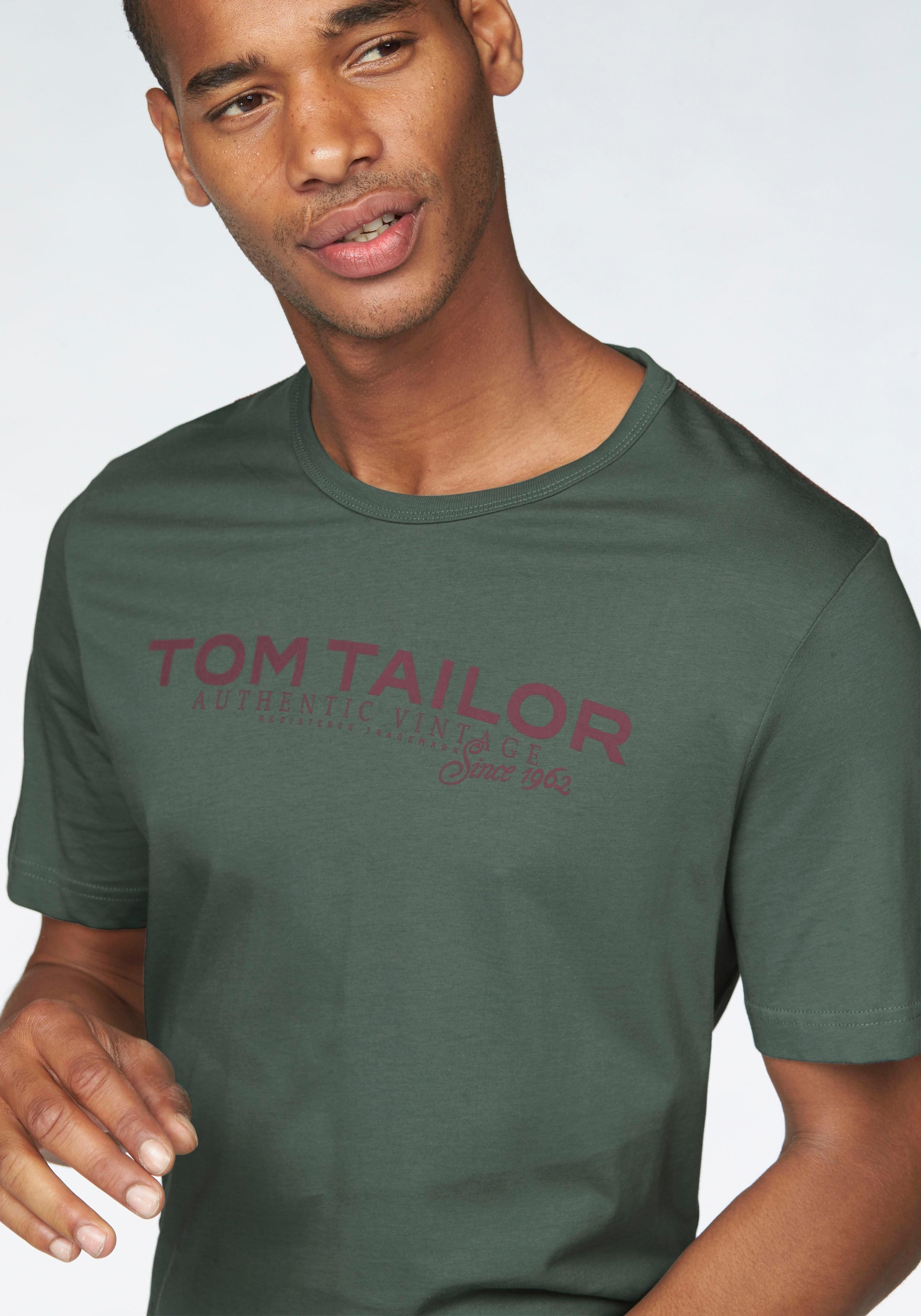 TOM TAILOR Rundhalsshirt, mit Logoprint
