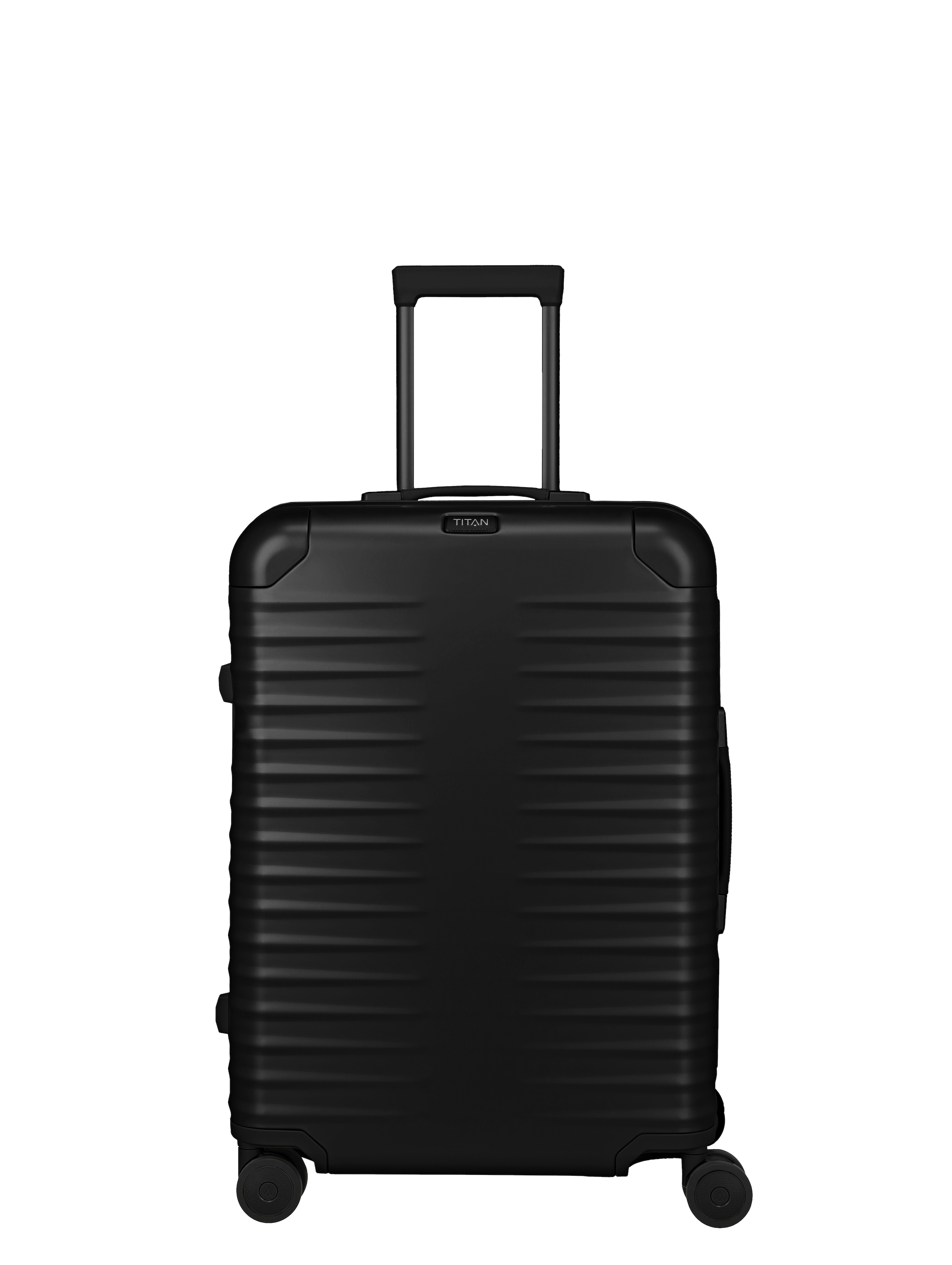 TITAN - Made in Germany Trolley "ETERNITY M+ Aluminium Reisekoffer Made in Germany" 81 l 4 Rollen 100 % Aluminium, Smart Frame und Echtledergriffe