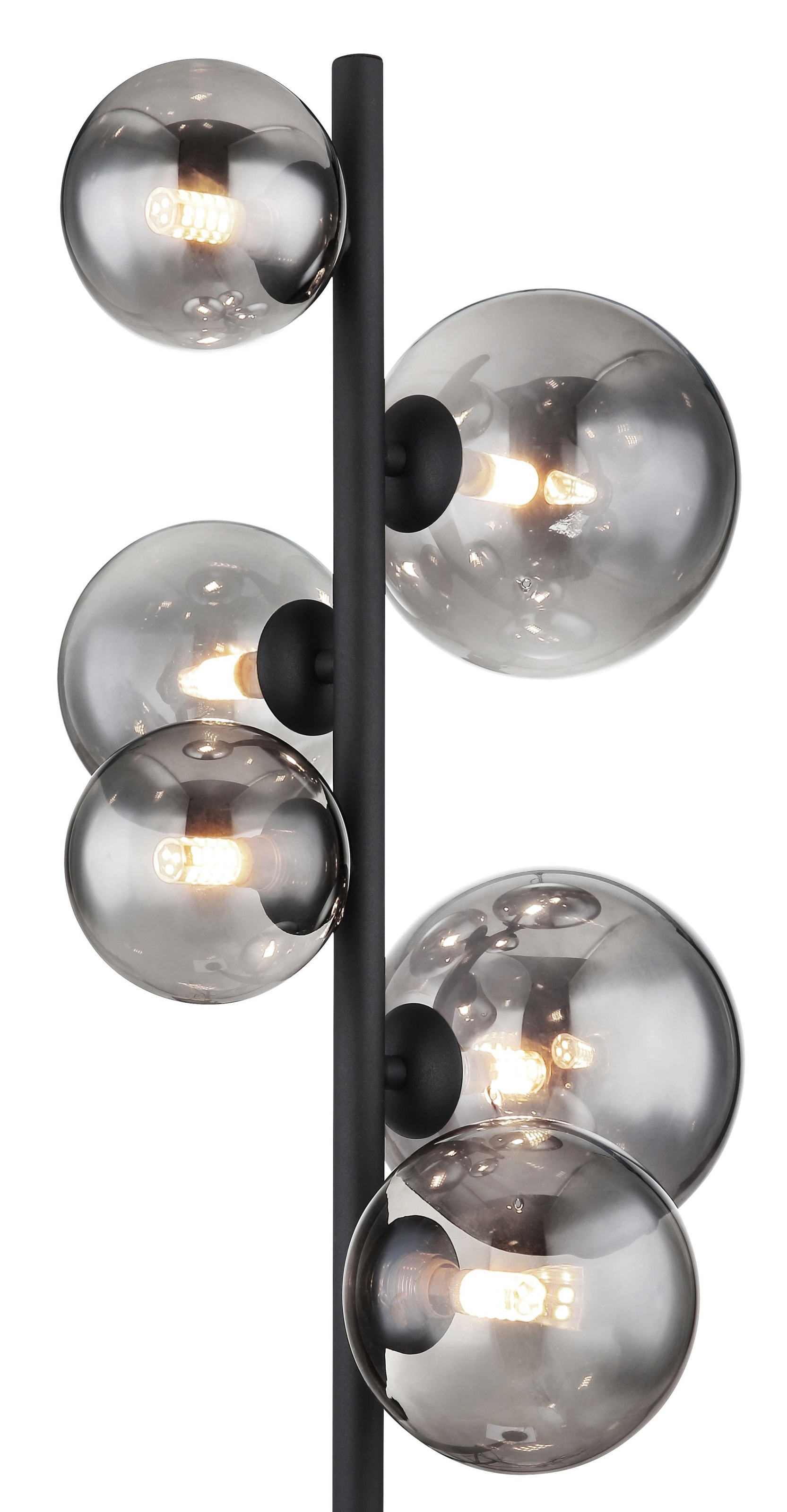 GLOBO LIGHTING LED Stehlampe »RIHA«, 6 flammig, Leuchtmittel G9 | LED fest integriert, ON/OFF Trittschalter
