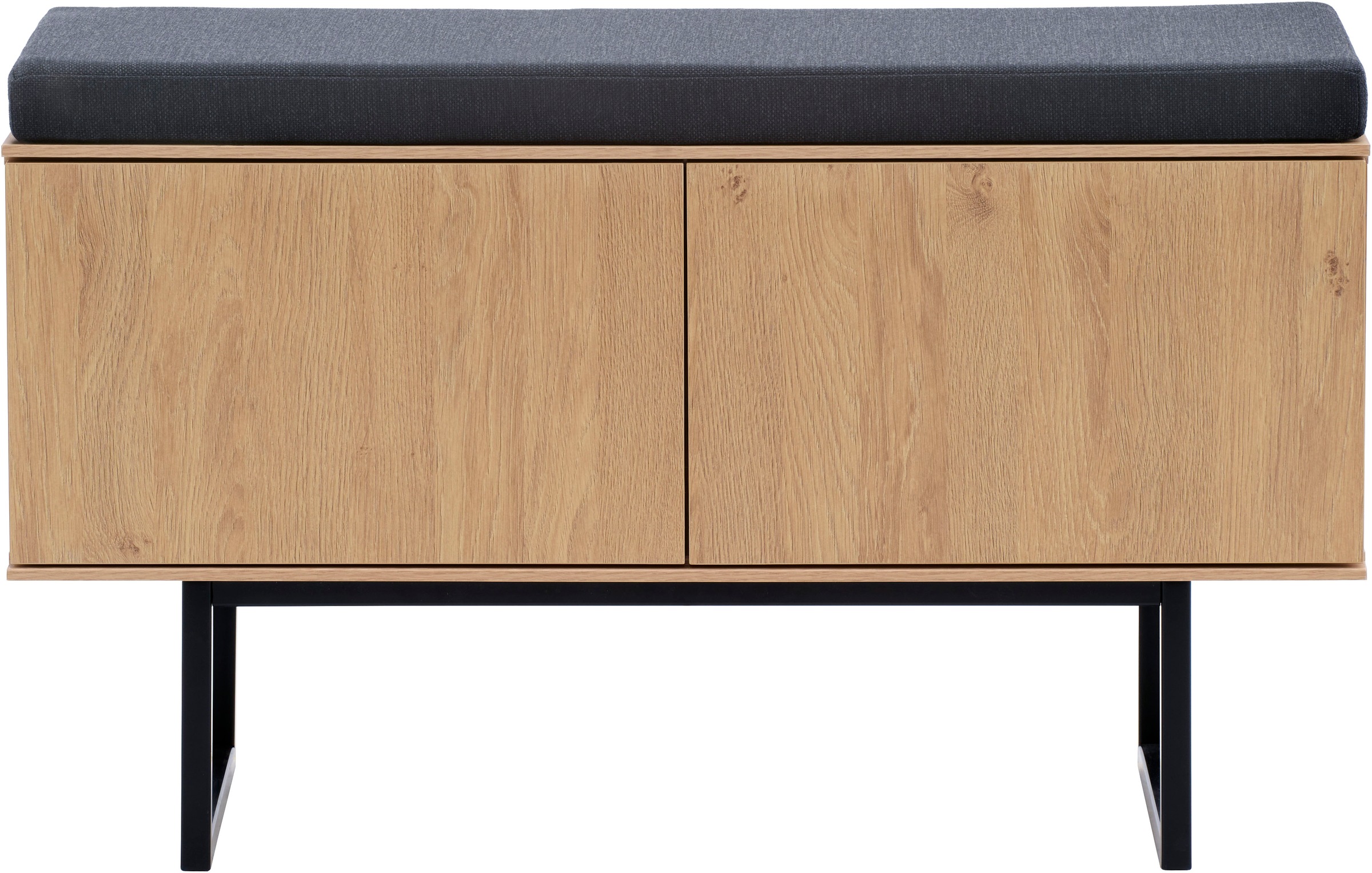 Home affaire Schuhbank »Lund, Garderobenbank mit Klappen, moderne Sitzbank, Polsterbank« viel Stauraum, Platz für ca. 6 Paar Schuhe, 90 cm breit