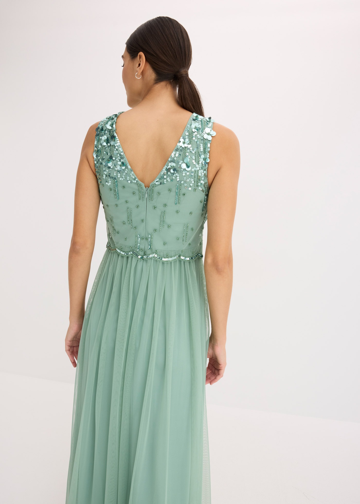 Thumbnail - bonprix Maxikleid "Maxikleid mit Paillettenstickerei" ohne Ärmel, ausgestellte Passform, mit Paillettenstickerei