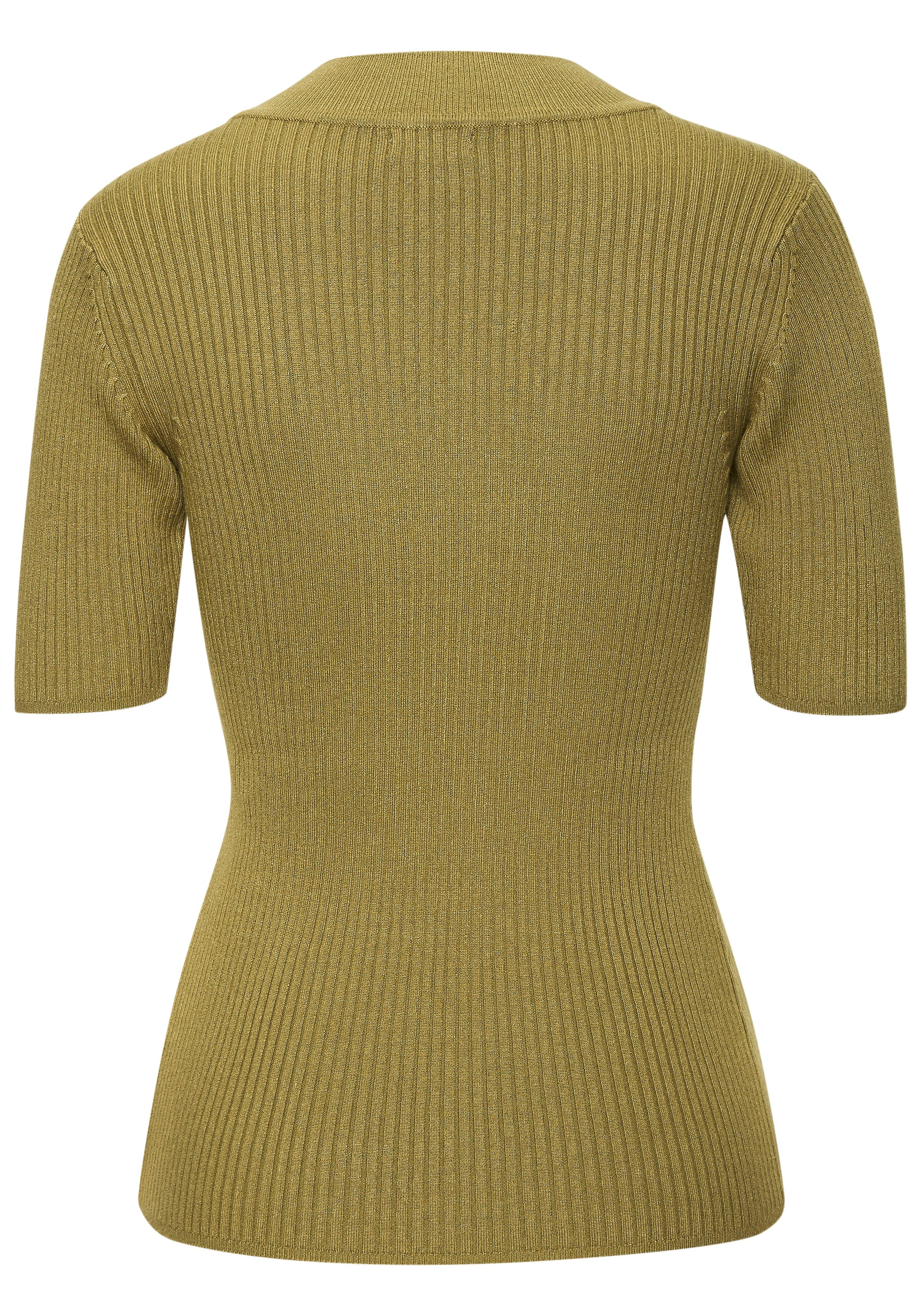 LASCANA Kurzarmpullover, mit Rippstruktur, figurbetonter Strickpullover, Ba günstig online kaufen