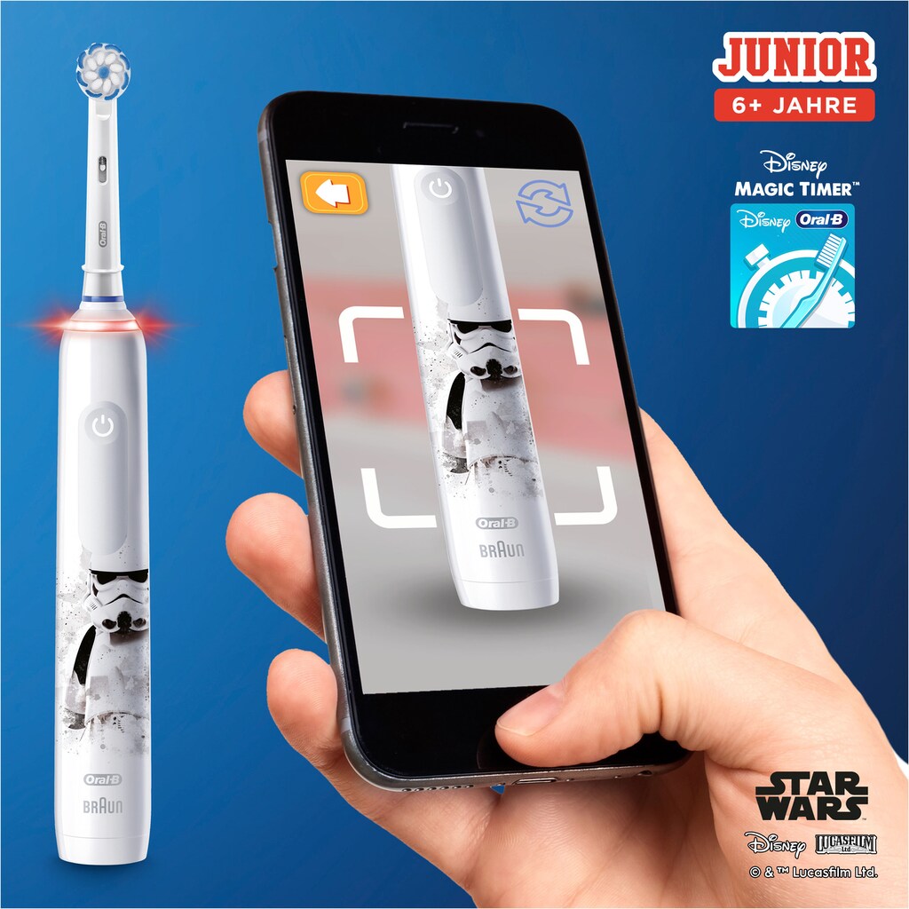 Oral-B Elektrische Zahnbürste »Junior Star Wars«, 2 St. Aufsteckbürsten