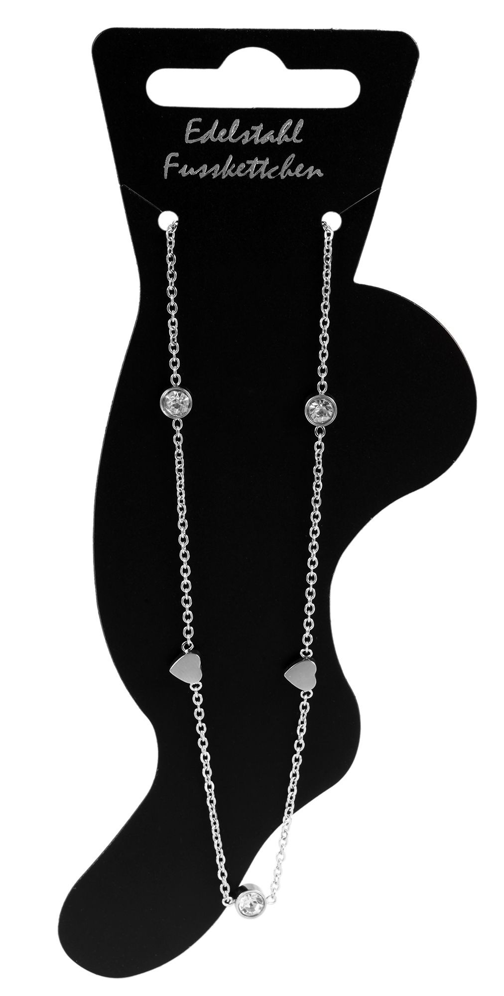 Adelia´s Fußkette »Damen Fußkettchen – Herz aus Edelstahl« Ein stilvolles Geschenk für besondere Momente
