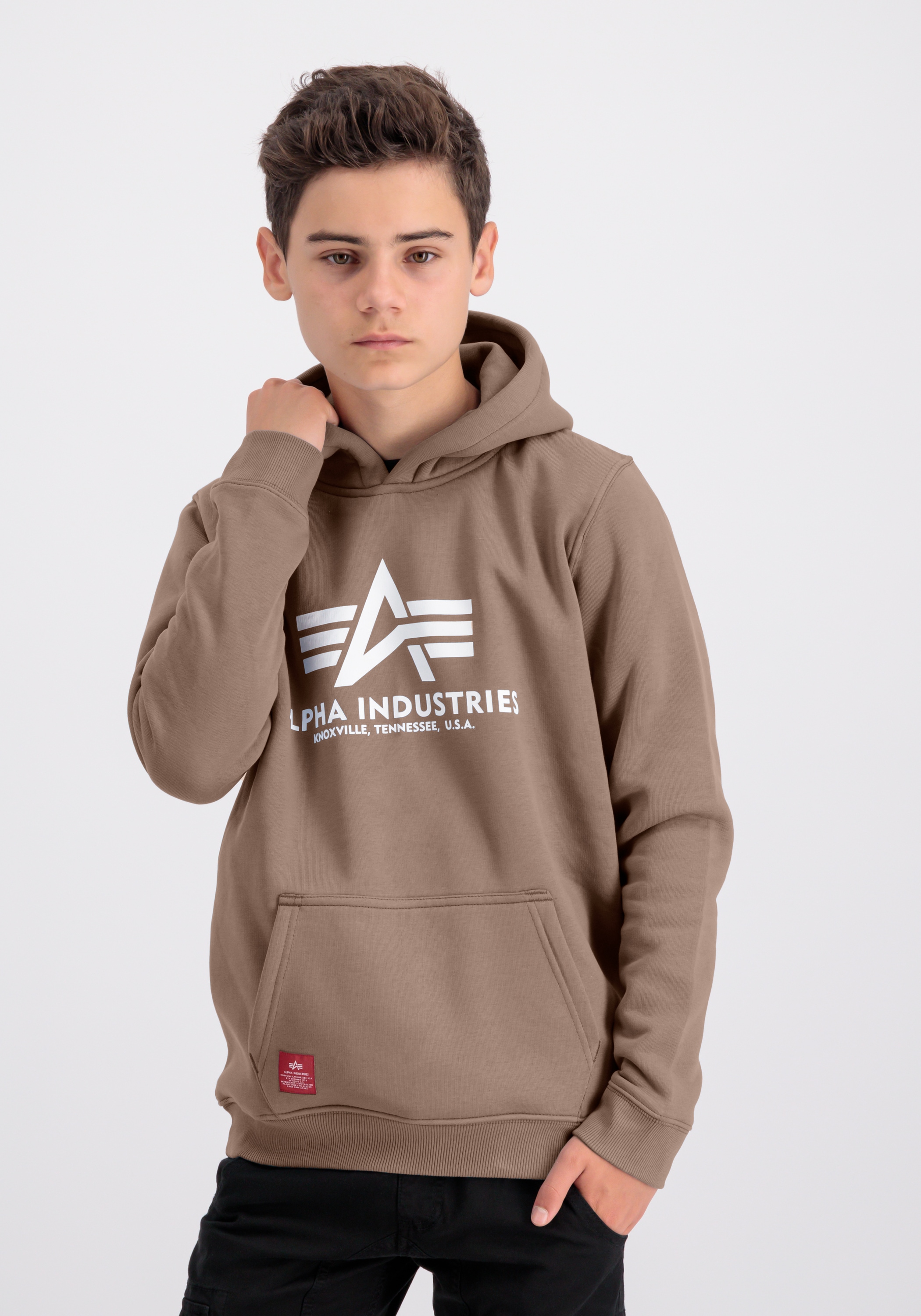 Maglietta ALPHA INDUSTRIES Con Logo NASA Per Bambini E Ragazzi - Jersey Di Cotone
