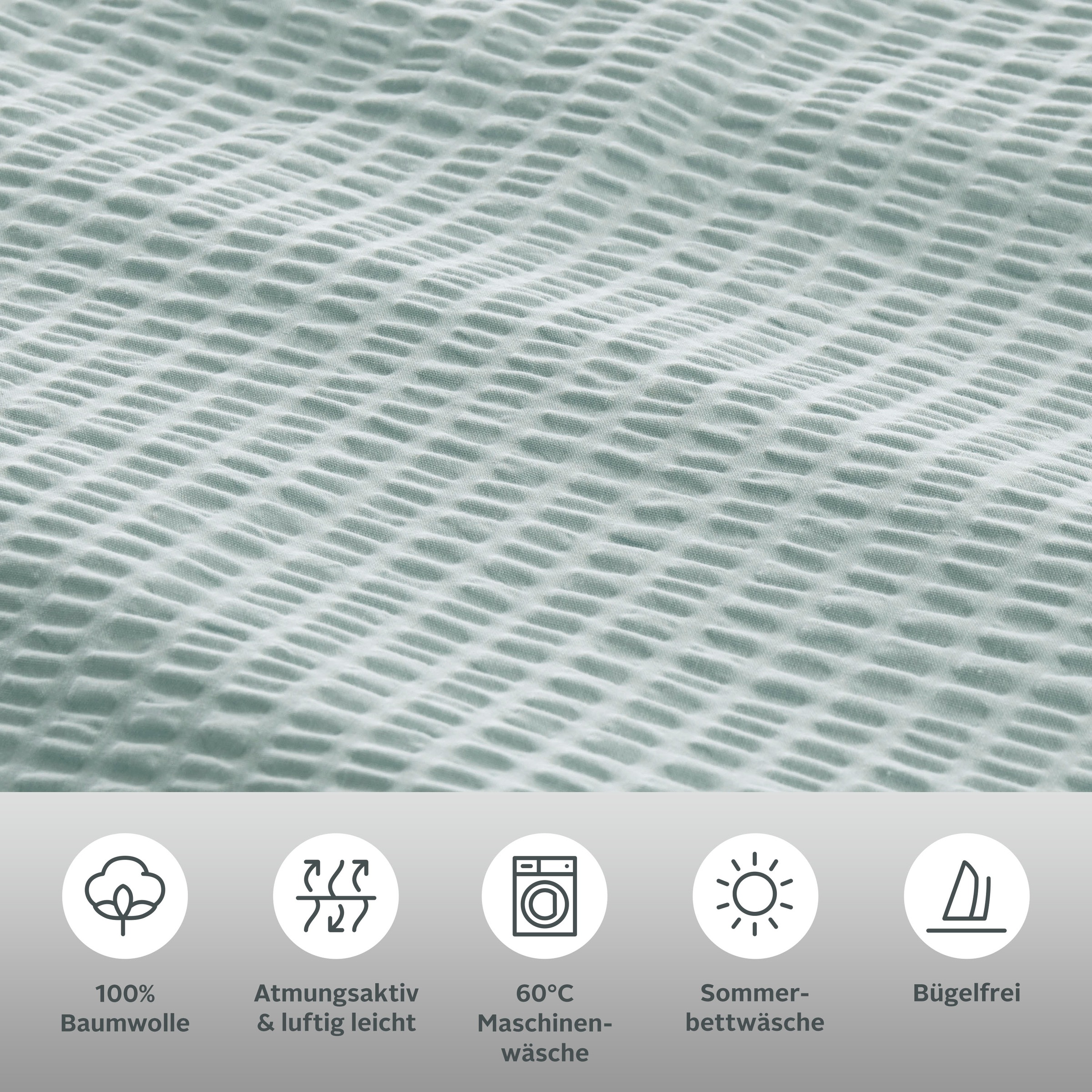 Thumbnail - OTTO home Bettwäsche "Sari2 in Gr. 135x200 oder 155x220 cm" 2 Stk. aus Baumwolle, uni Bettwäsche in Seersucker Qualität ...