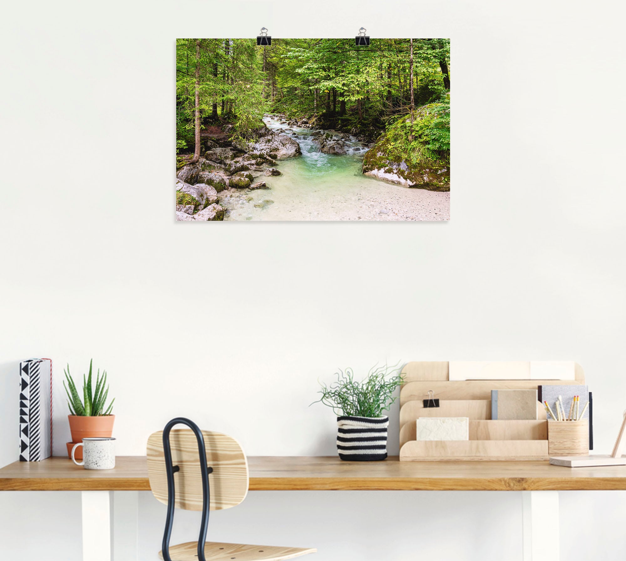 Artland Wandbild »Ramsauer Ache im Zauberwald«, Gewässer, (1 St.), als Leinwandbild, Poster in verschied. Größen